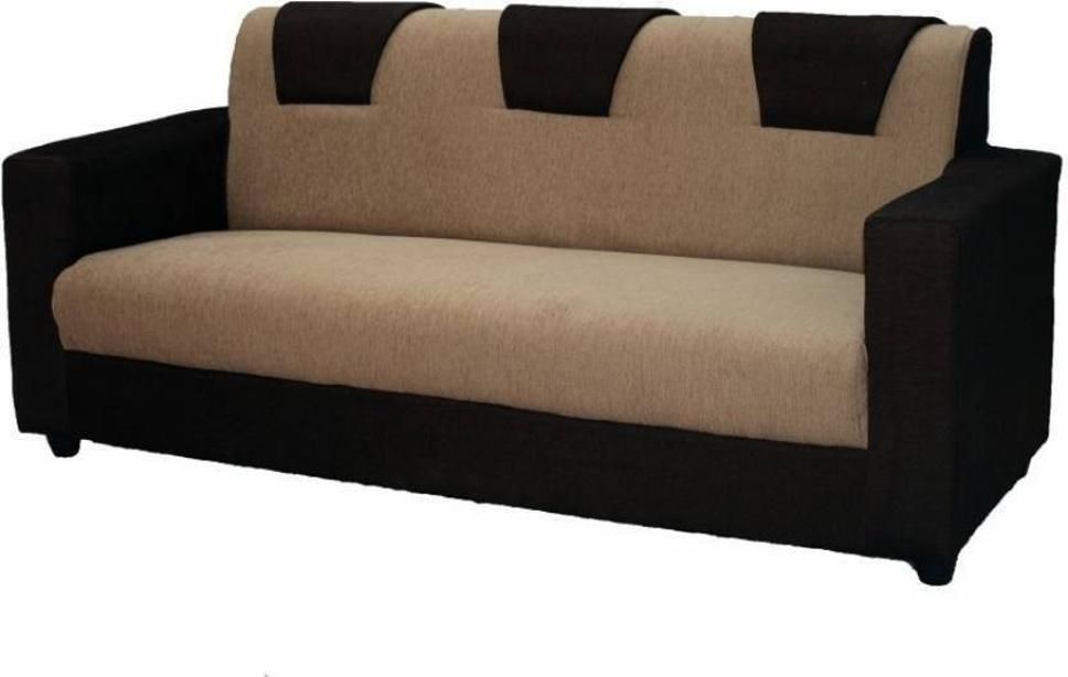 WESTIDO Artic Fabric 3 Seater  Sofa (Finish Color - Brown, DIY(Do-It-Yourself))