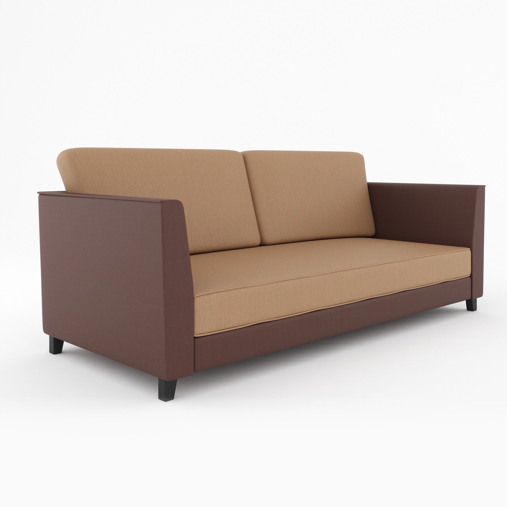 WESTIDO Cyrus Fabric 3 Seater  Sofa (Finish Color - Brown Cream, DIY(Do-It-Yourself))