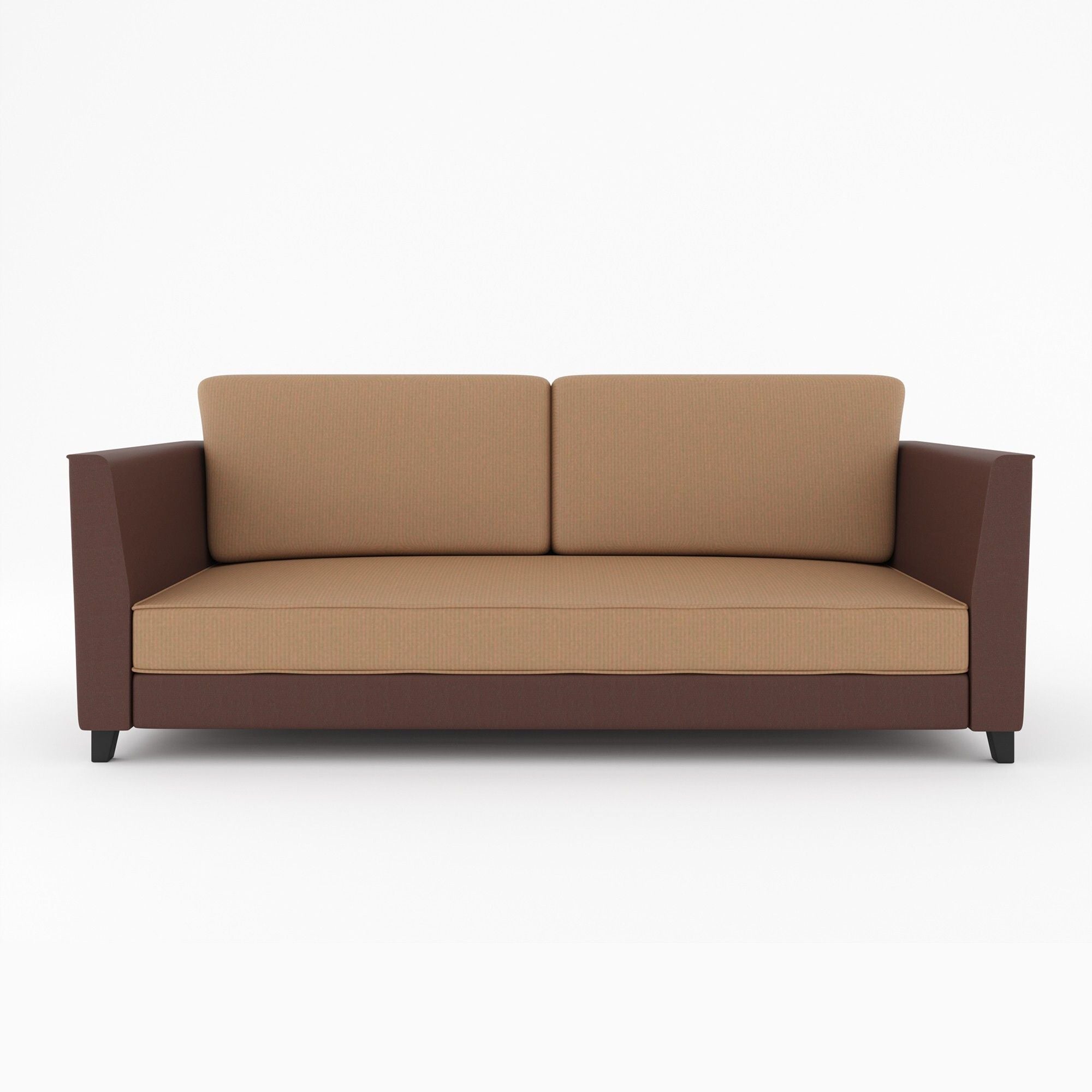 WESTIDO Cyrus Fabric 3 Seater  Sofa (Finish Color - Brown Cream, DIY(Do-It-Yourself))