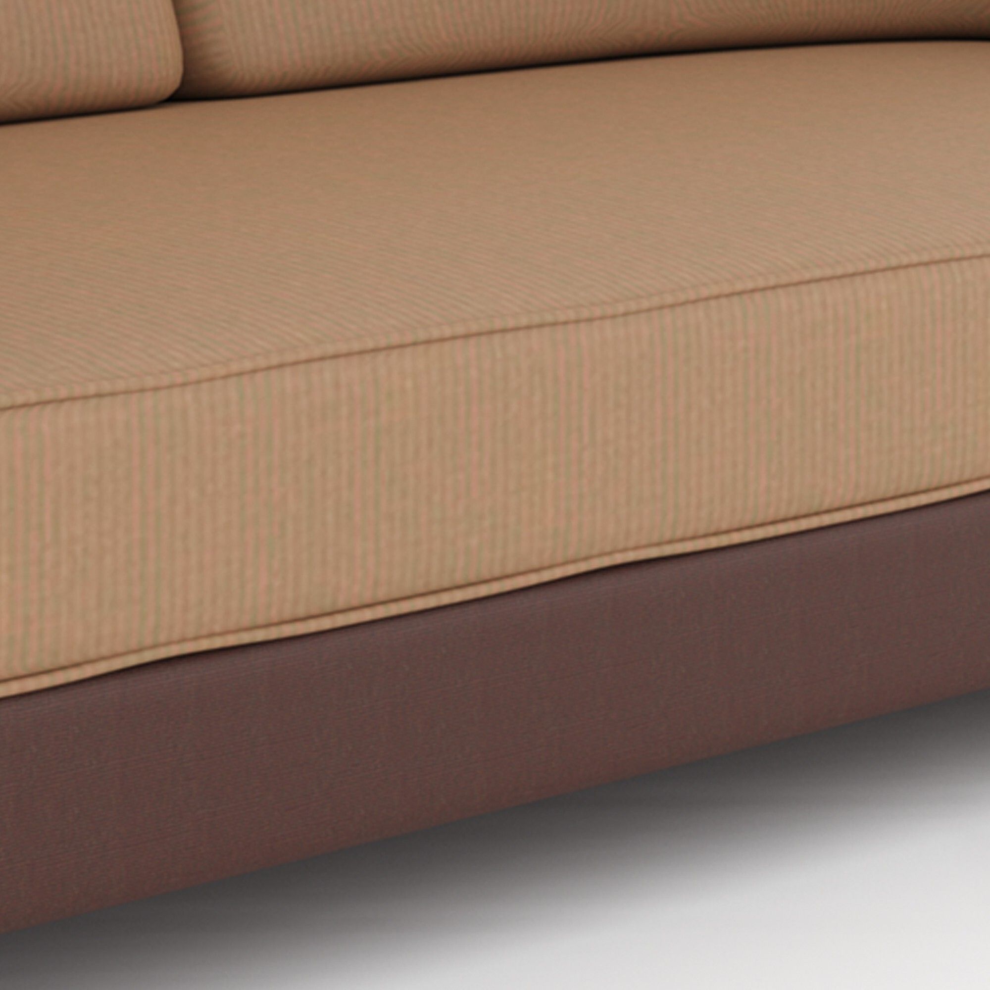 WESTIDO Cyrus Fabric 3 Seater  Sofa (Finish Color - Brown Cream, DIY(Do-It-Yourself))