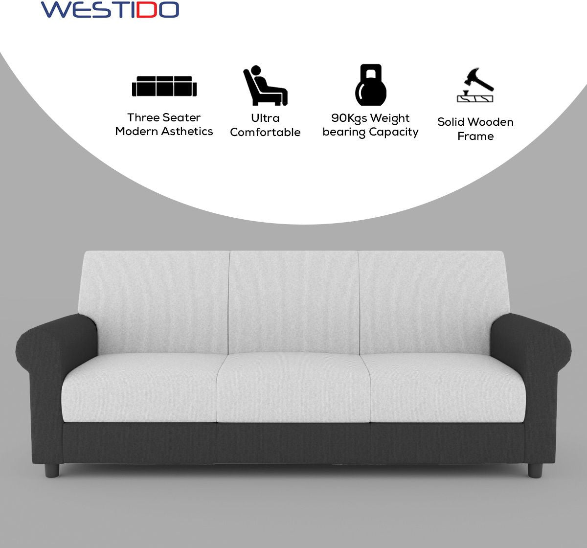 Westido Luxury 3 + 1 + 1 Sofa in Cream Brown Shade