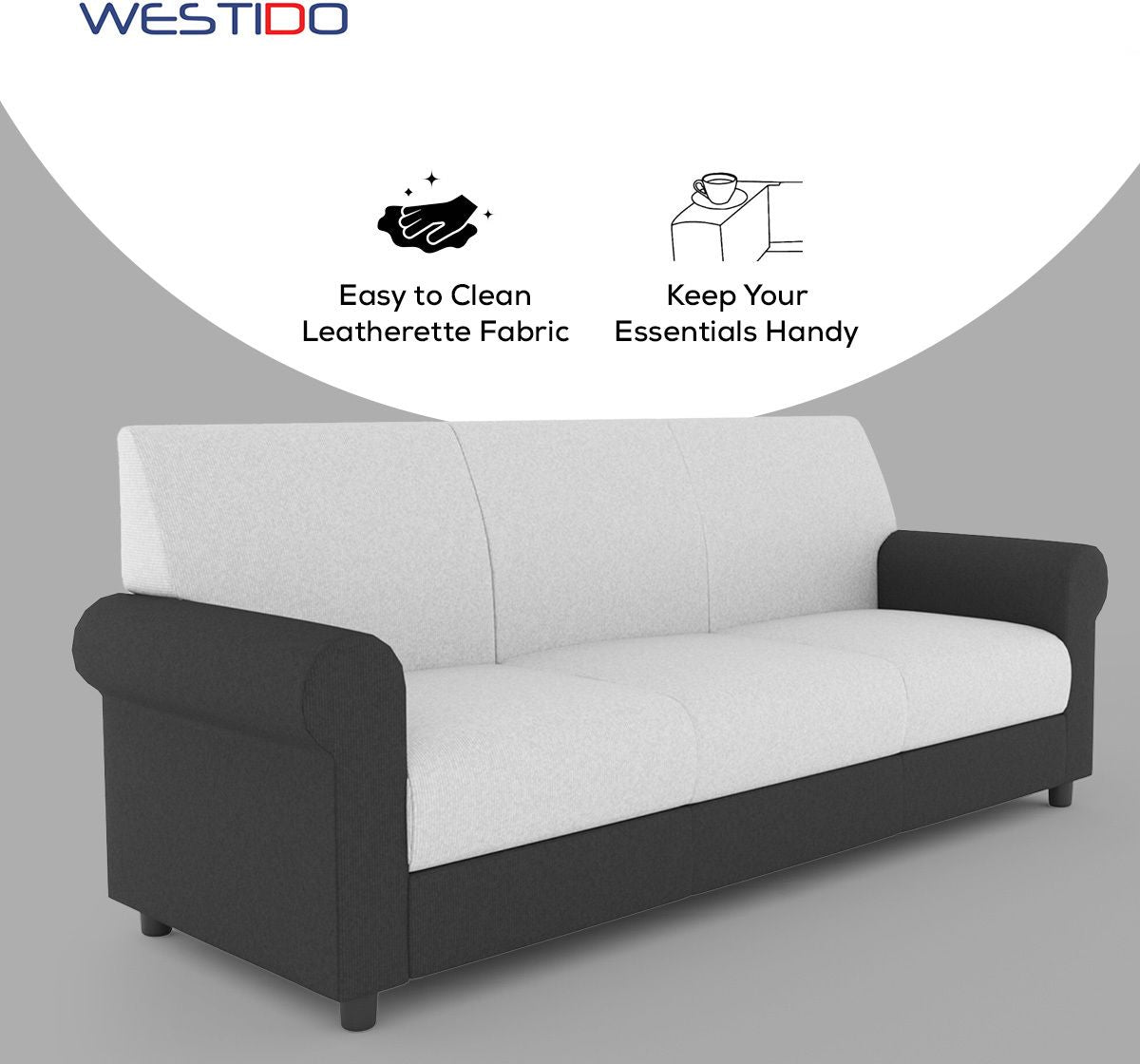 Westido Luxury 3 + 1 + 1 Sofa in Cream Brown Shade