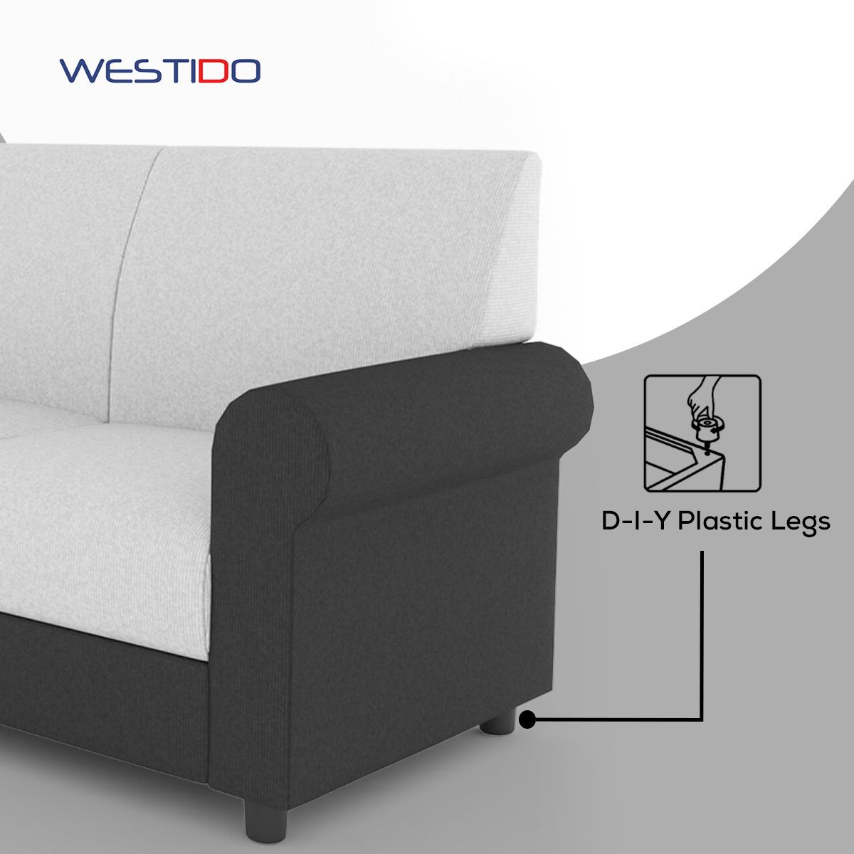 Westido Luxury 3 + 1 + 1 Sofa in Cream Brown Shade