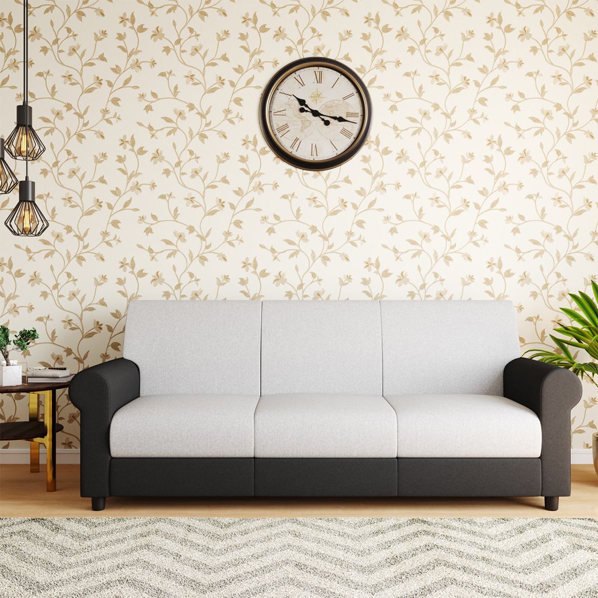 Westido Luxury 3 + 1 + 1 Sofa in Cream Brown Shade