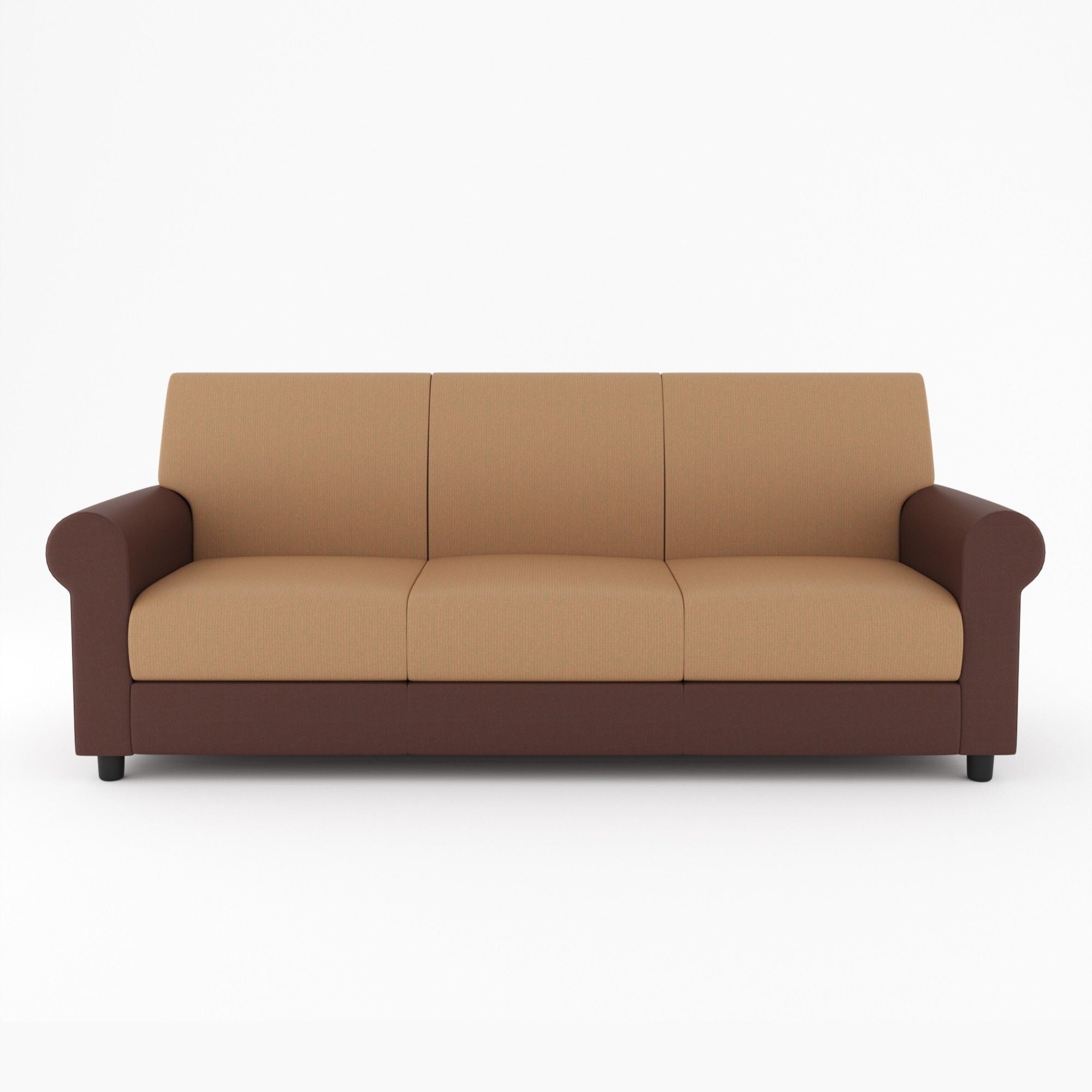 Cream Brown 3 + 1 + 1 Sofa by Westido