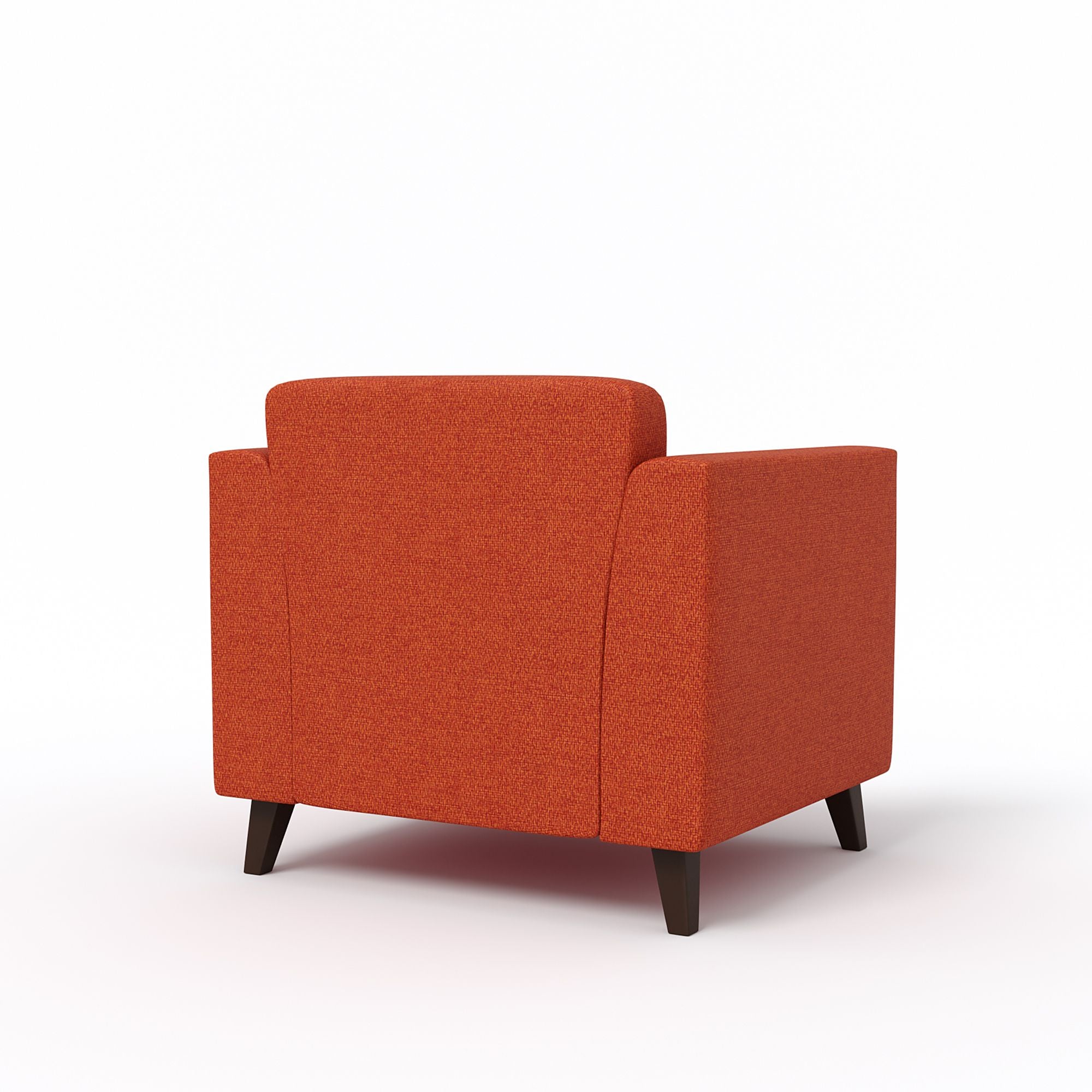 WESTIDO Bellona Fabric 1 Seater  Sofa (Finish Color - ORANGE, DIY(Do-It-Yourself))
