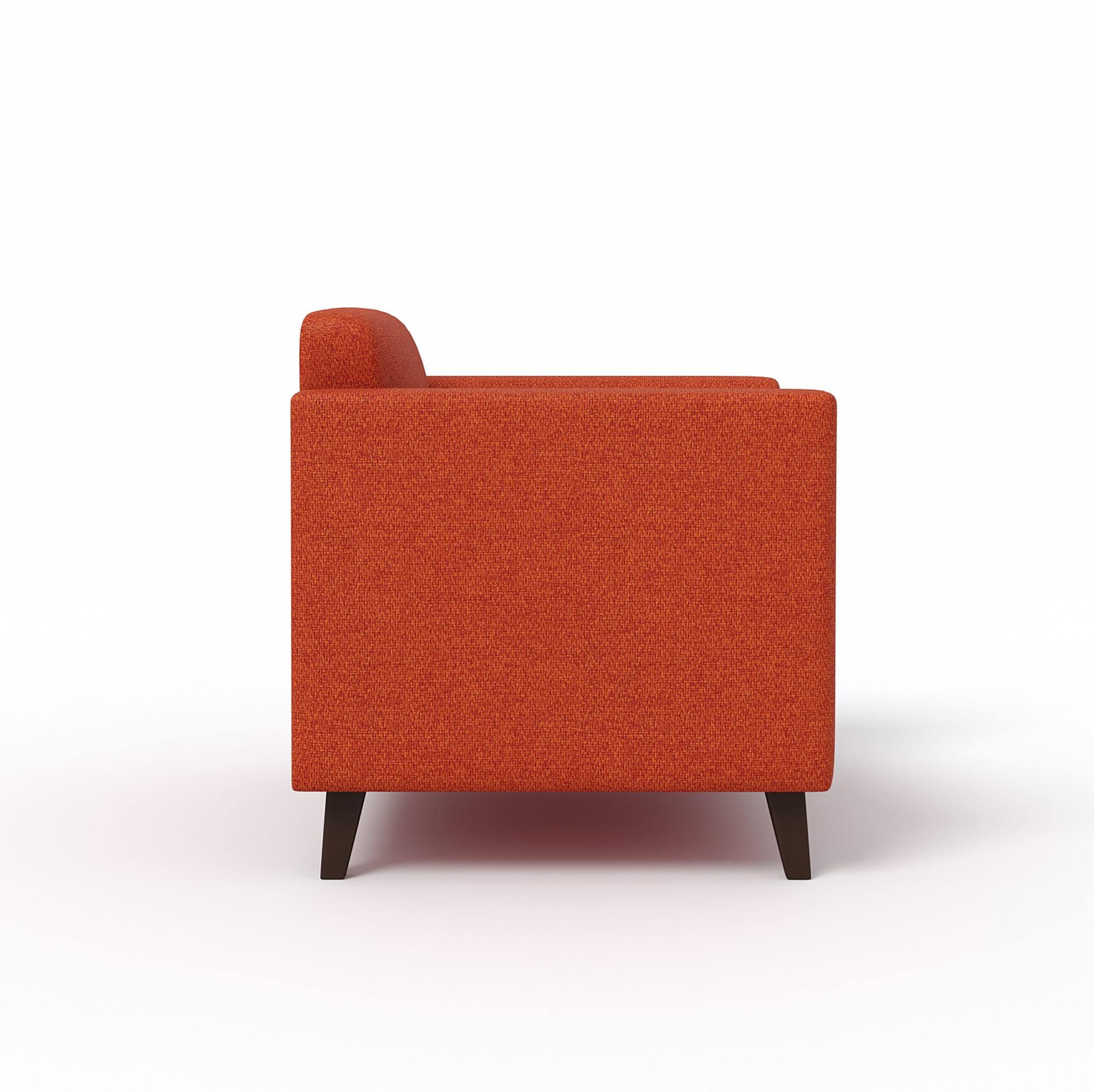 WESTIDO Bellona Fabric 1 Seater  Sofa (Finish Color - ORANGE, DIY(Do-It-Yourself))