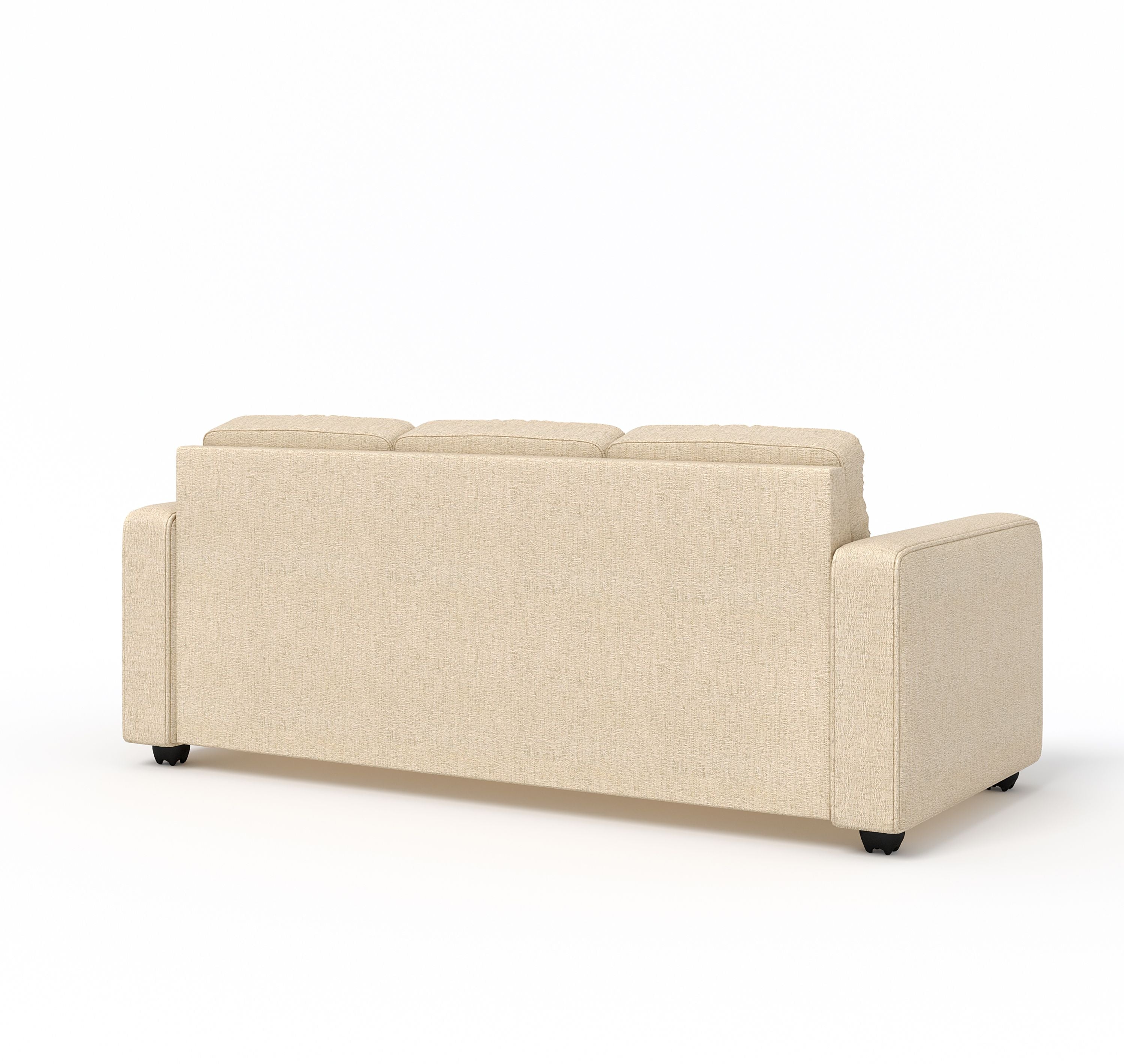 WESTIDO Eymen Fabric 3 Seater  Sofa (Finish Color - CREAM, DIY(Do-It-Yourself))