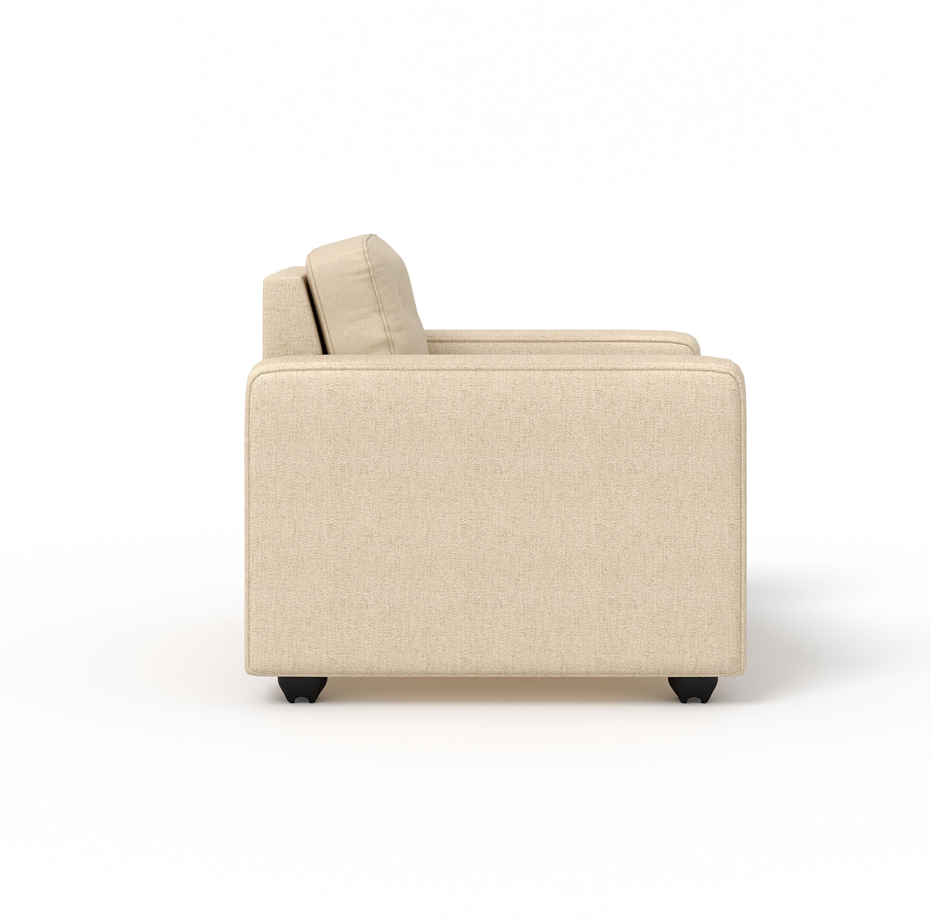 WESTIDO Eymen Fabric 1 Seater  Sofa (Finish Color - CREAM, DIY(Do-It-Yourself))