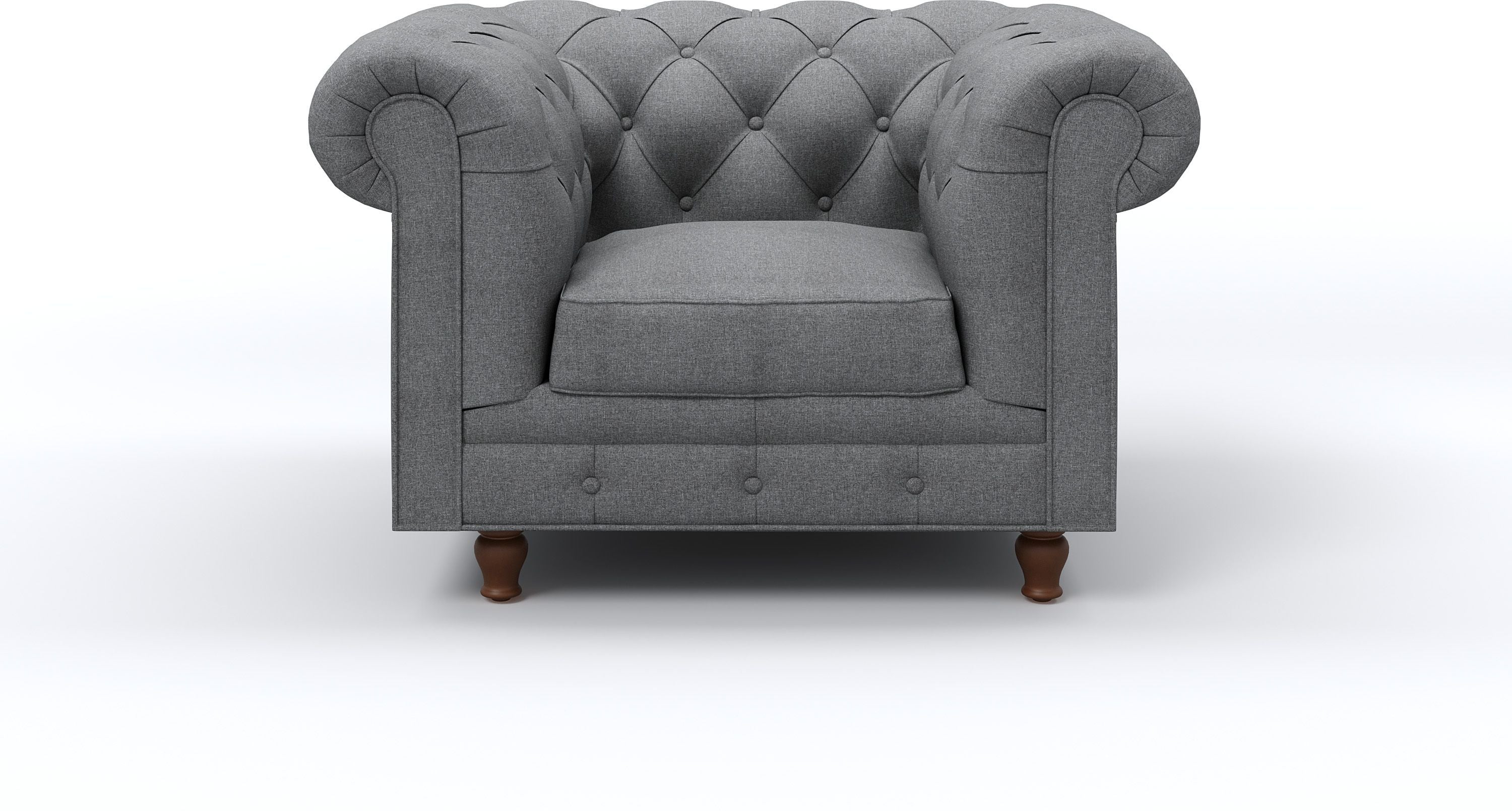 WESTIDO Adem Fabric 1 Seater  Sofa (Finish Color - GREY, DIY(Do-It-Yourself))