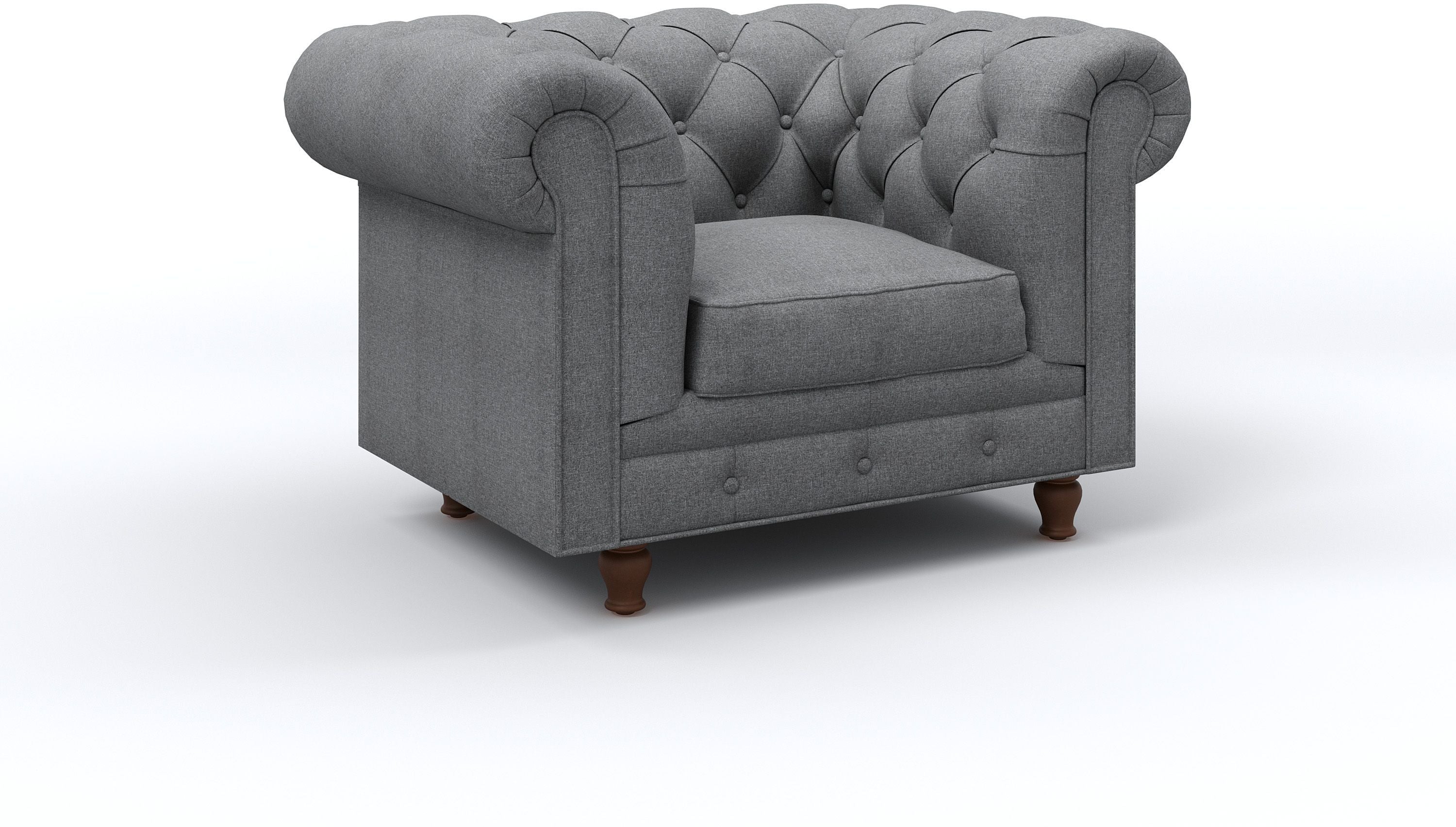 WESTIDO Adem Fabric 1 Seater  Sofa (Finish Color - GREY, DIY(Do-It-Yourself))