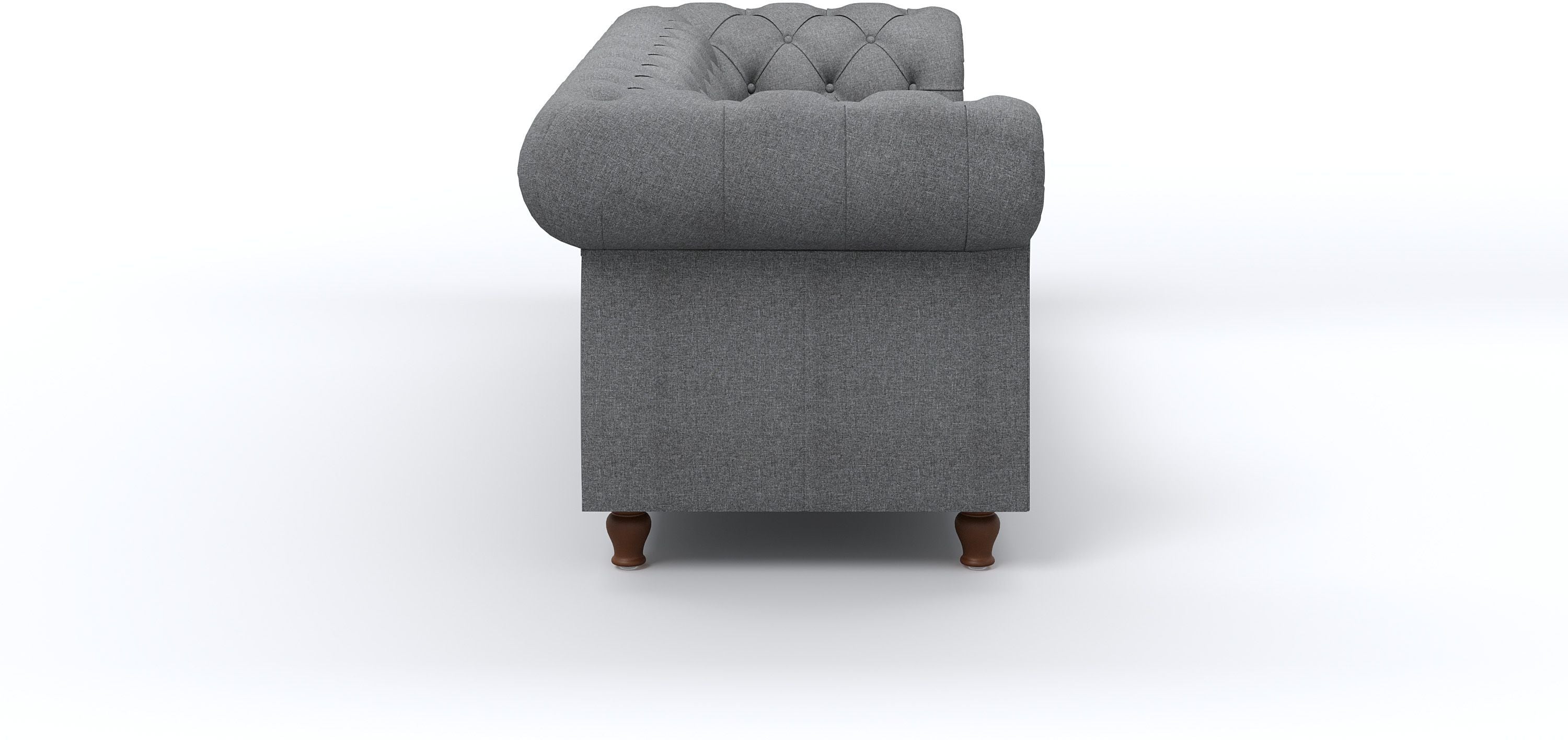 WESTIDO Adem Fabric 3 Seater  Sofa (Finish Color - GREY, DIY(Do-It-Yourself))