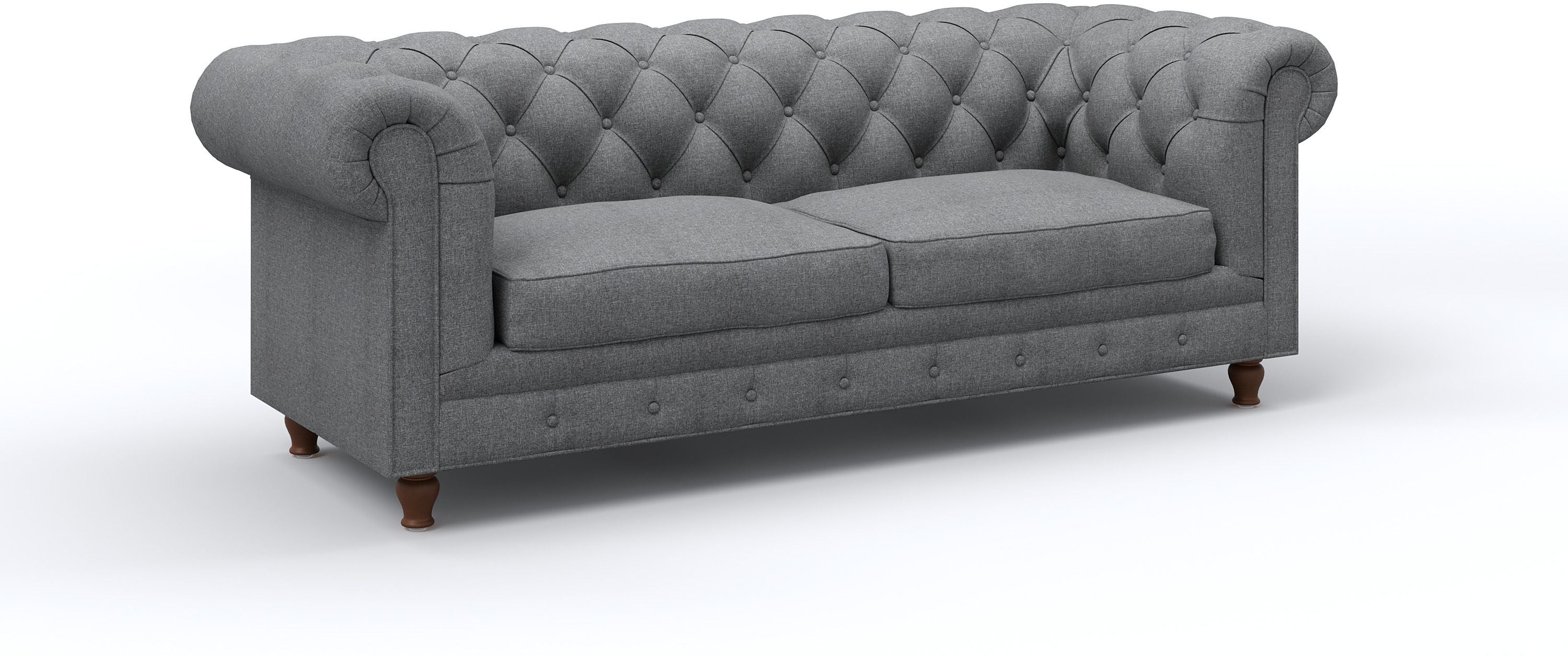 WESTIDO Adem Fabric 3 Seater  Sofa (Finish Color - GREY, DIY(Do-It-Yourself))
