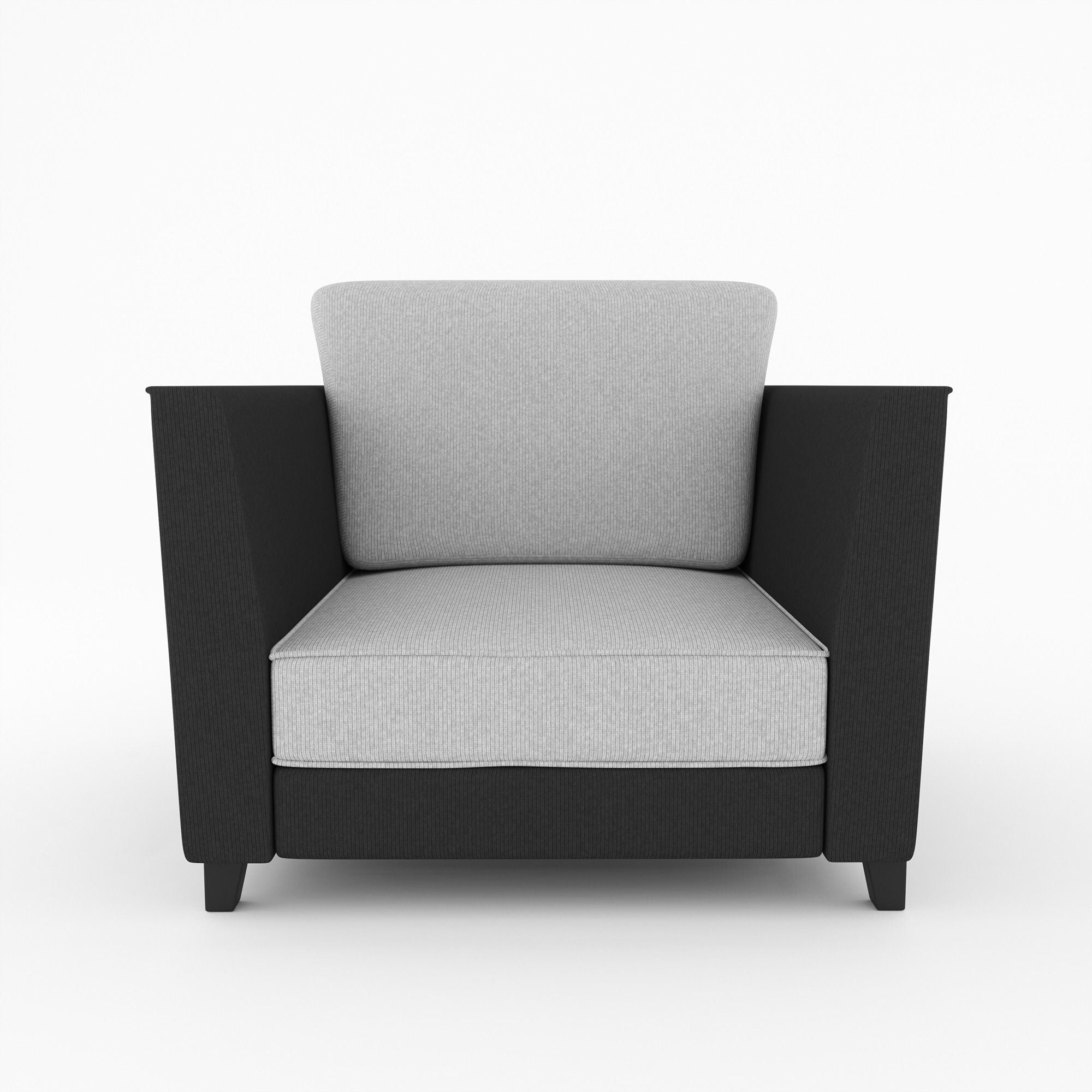 WESTIDO Cysrus Black Grey New Collection Fabric 1 Seater  Sofa (Finish Color - Black Grey, DIY(Do-It-Yourself))