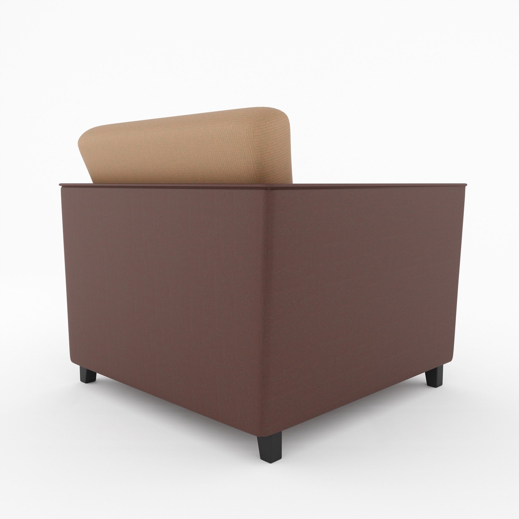 WESTIDO New Collection Fabric 1 Seater  Sofa (Finish Color - Brown Cream, DIY(Do-It-Yourself))
