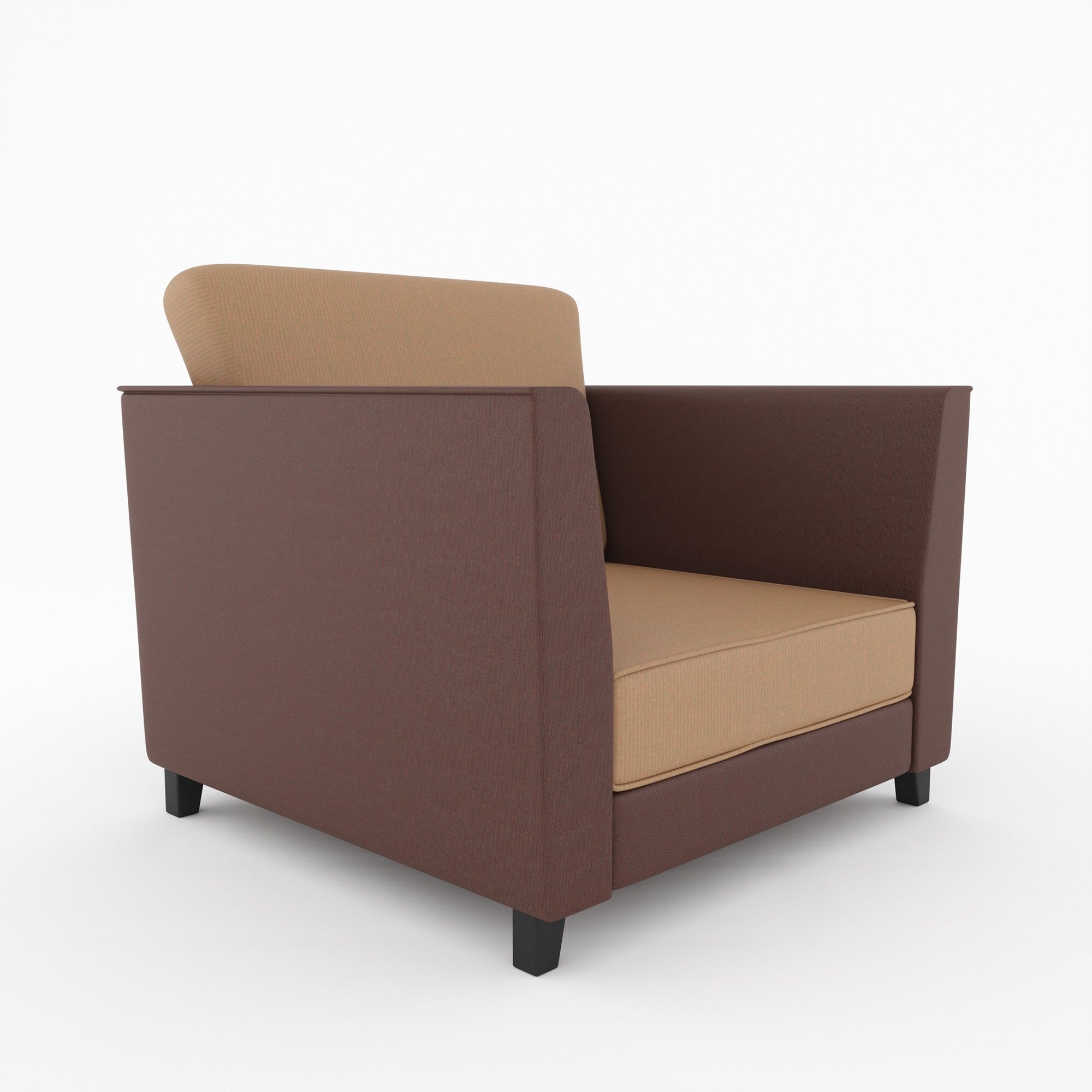 WESTIDO New Collection Fabric 1 Seater  Sofa (Finish Color - Brown Cream, DIY(Do-It-Yourself))