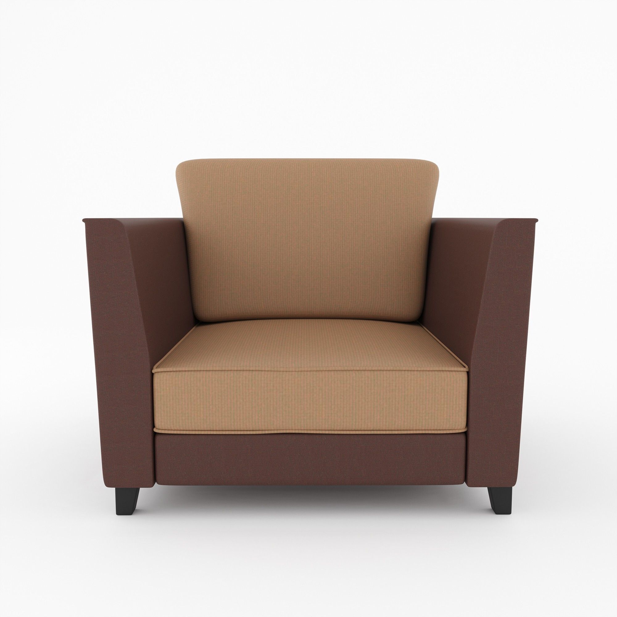 WESTIDO New Collection Fabric 1 Seater  Sofa (Finish Color - Brown Cream, DIY(Do-It-Yourself))