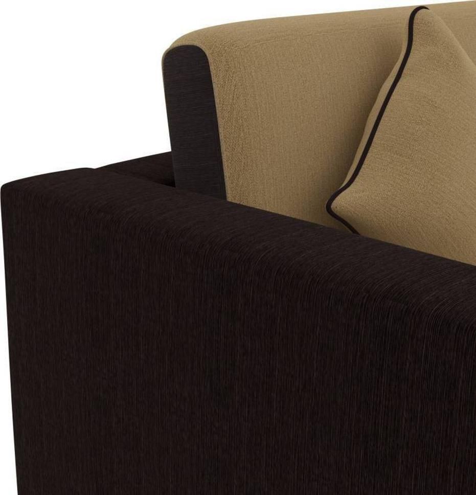 WESTIDO Emgey Fabric 1 Seater  Sofa (Finish Color - Cream Brown, DIY(Do-It-Yourself))