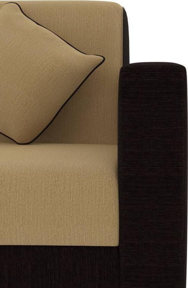 WESTIDO Emgey Fabric 1 Seater  Sofa (Finish Color - Cream Brown, DIY(Do-It-Yourself))