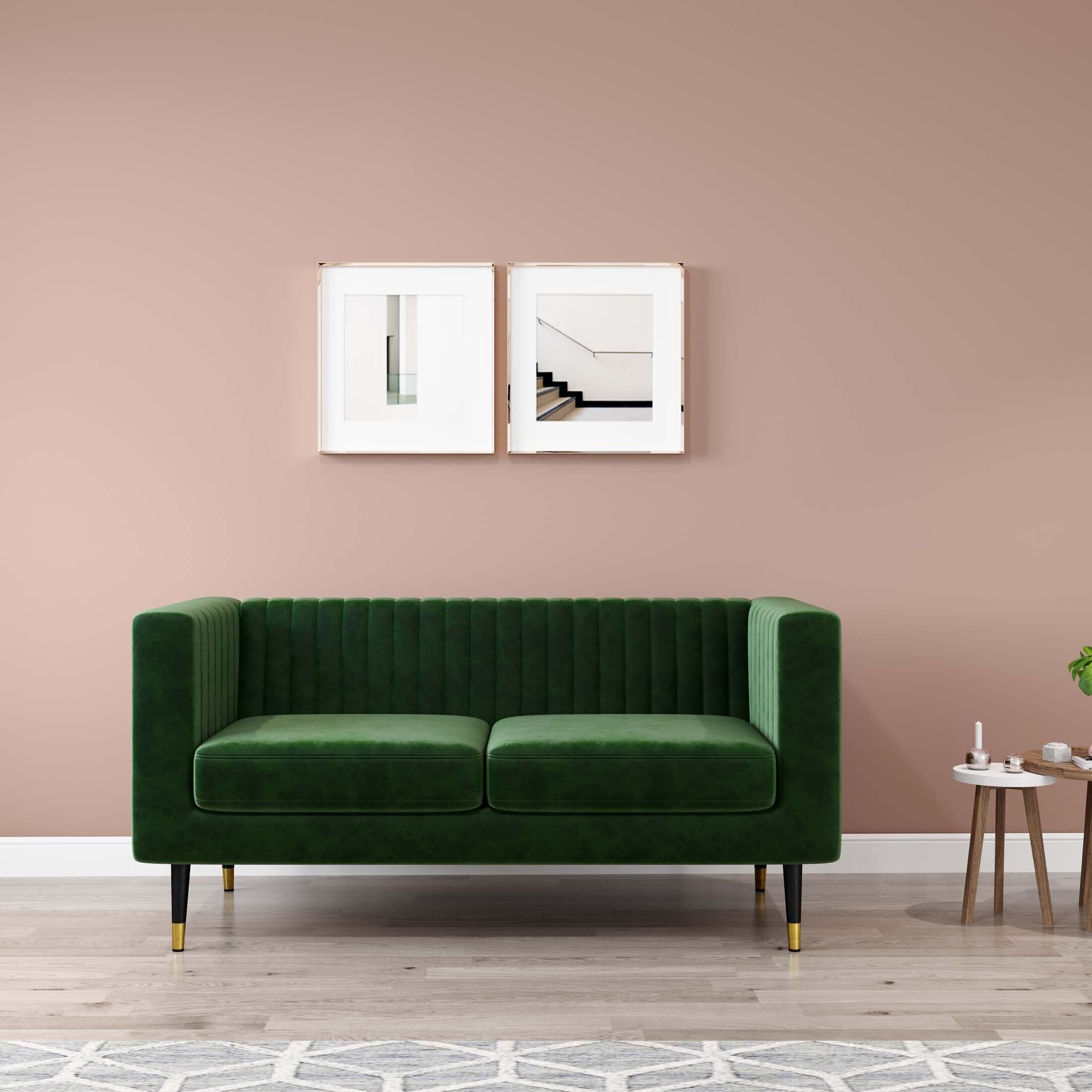 WESTIDO Fabric 2 Seater  Sofa (Finish Color - GREEN, DIY(Do-It-Yourself))