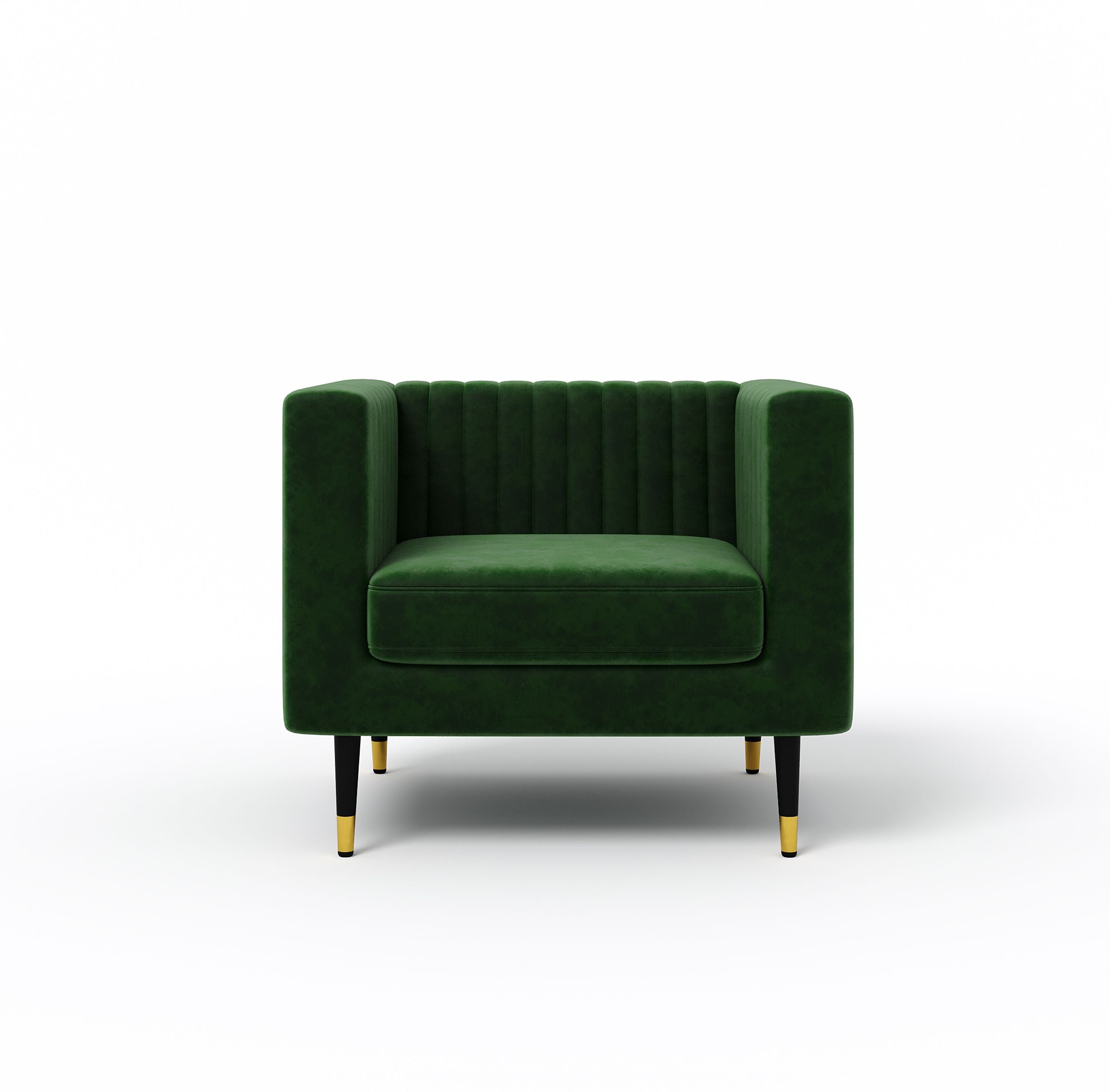 WESTIDO Enza Home Fabric 1 Seater  Sofa (Finish Color - GREEN, DIY(Do-It-Yourself))