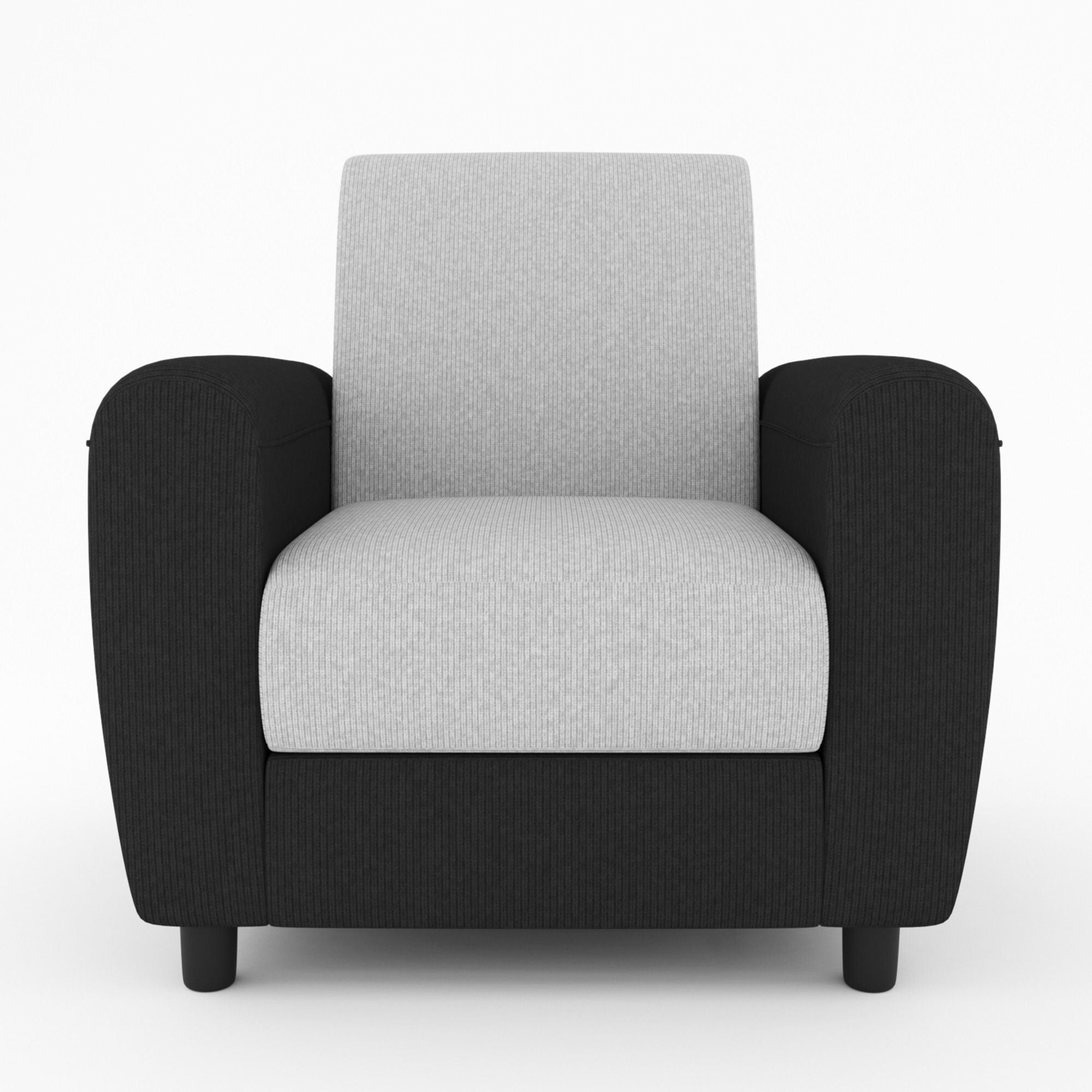 WESTIDO Emporio Fabric 1 Seater  Sofa (Finish Color - Black, DIY(Do-It-Yourself))