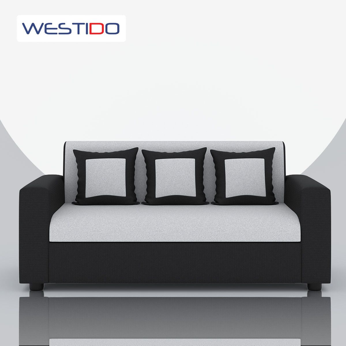 Cream Brown 3 + 1 + 1 Sofa by RECLINEX INDIA