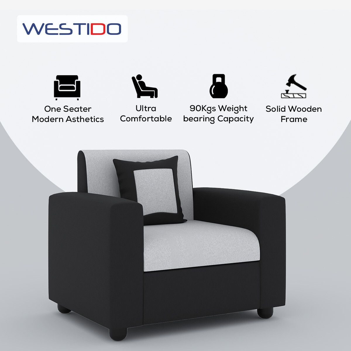 Cream Brown 3 + 1 + 1 Sofa by RECLINEX INDIA