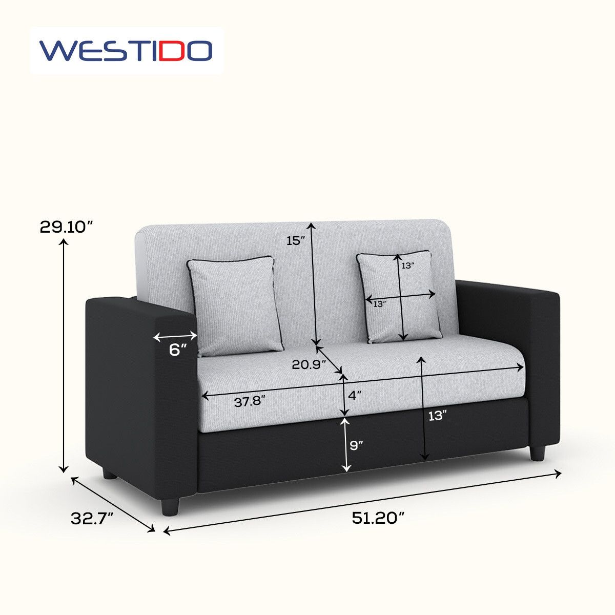 RECLINEX INDIA Premium Cream Brown 3 + 1 + 1 Sofa Set