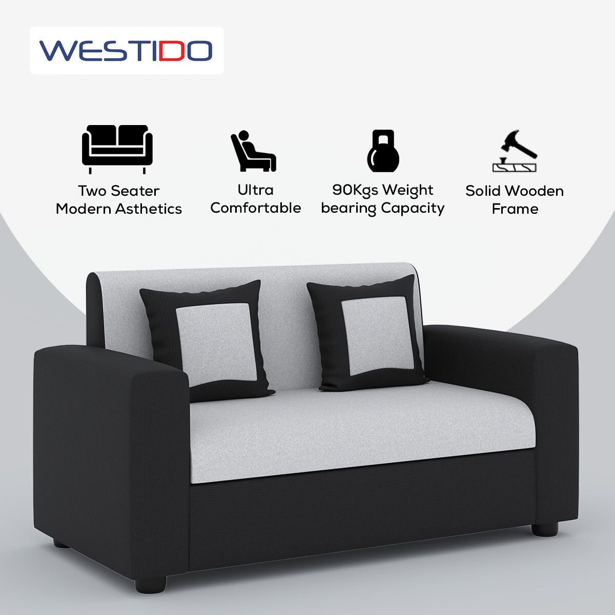 RECLINEX INDIA 3 + 1 + 1 Sofa in Cream Brown Finish