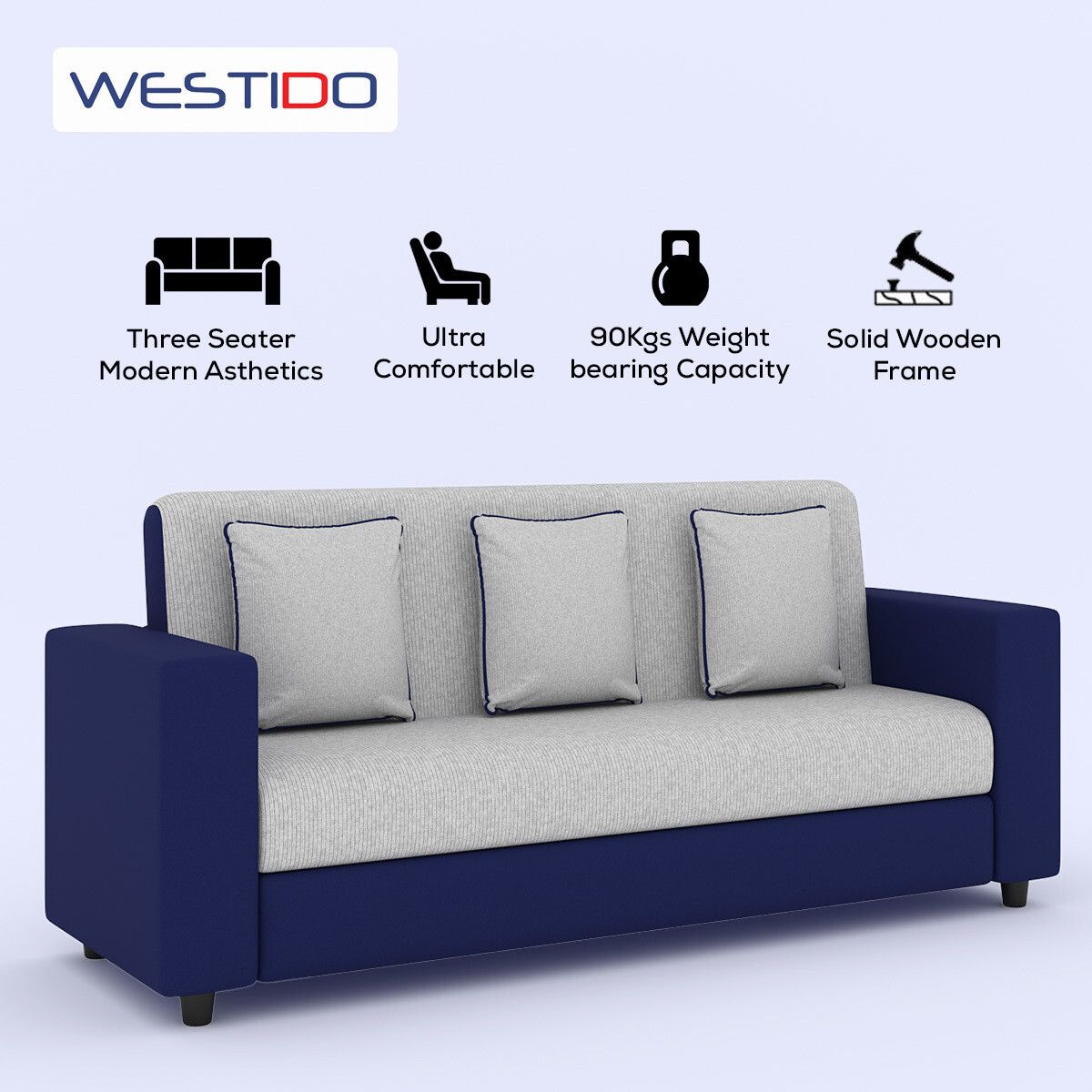 RECLINEX INDIA Premium Cream Brown 3 + 1 + 1 Sofa Set