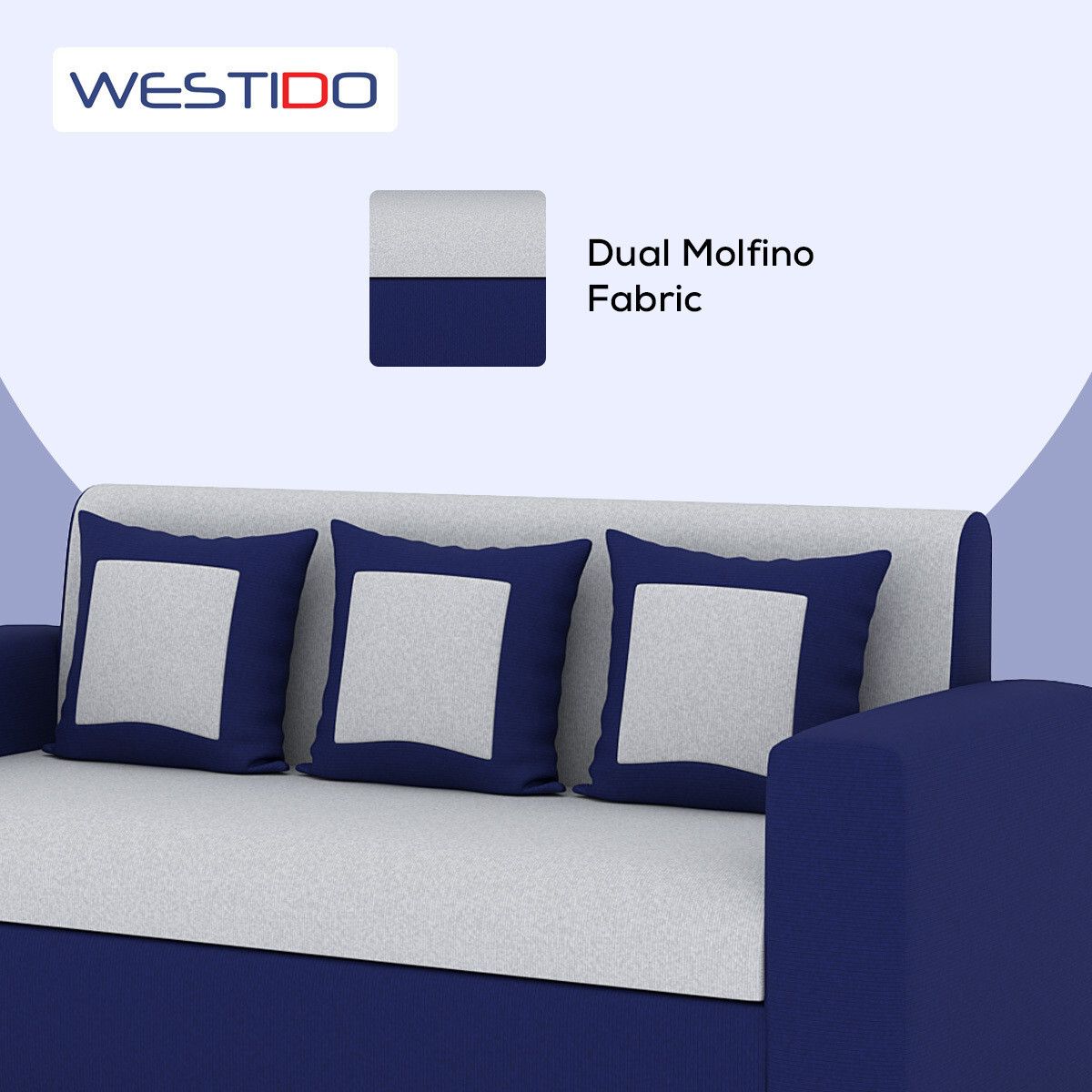 RECLINEX INDIA 3 + 1 + 1 Designer Sofa - Cream Brown