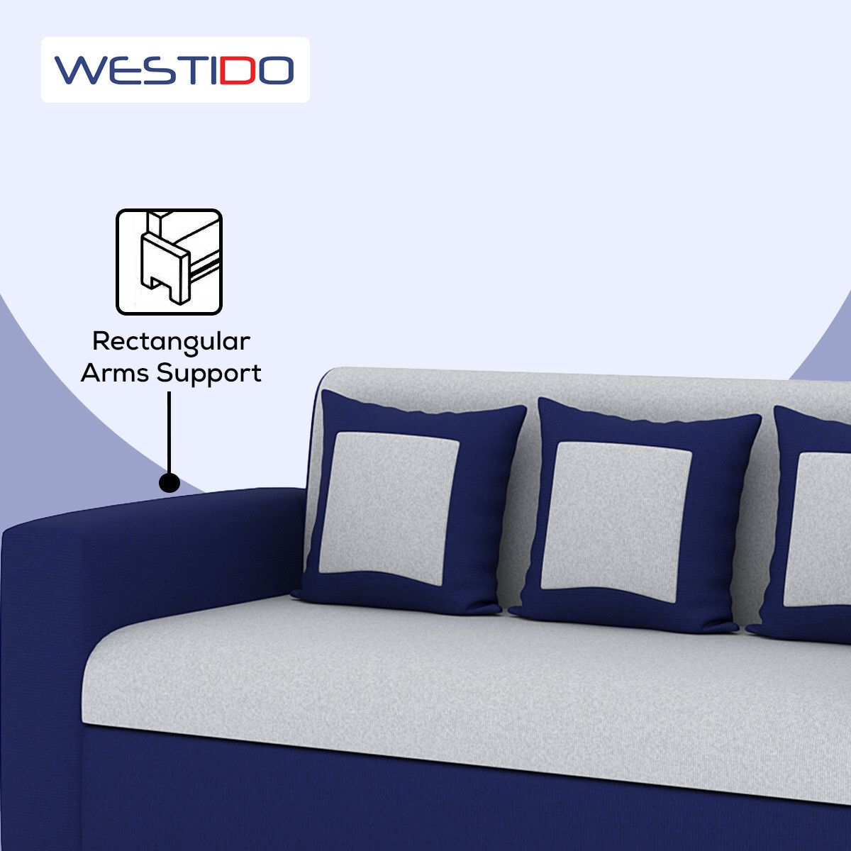 RECLINEX INDIA 3 + 1 + 1 Designer Sofa - Cream Brown