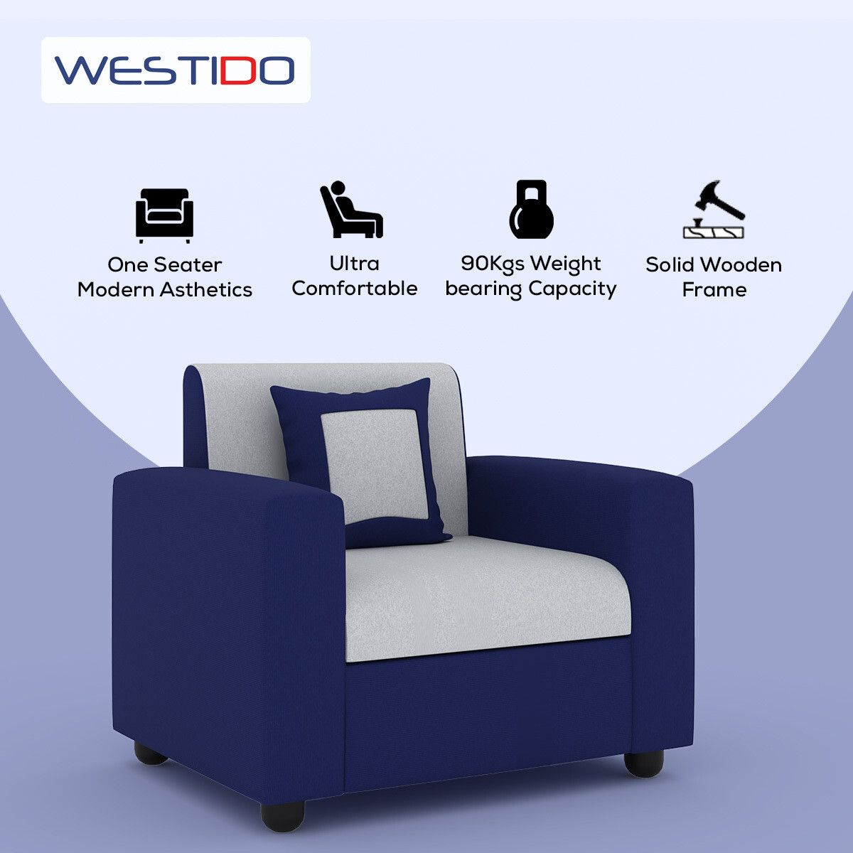 RECLINEX INDIA 3 + 1 + 1 Designer Sofa - Cream Brown