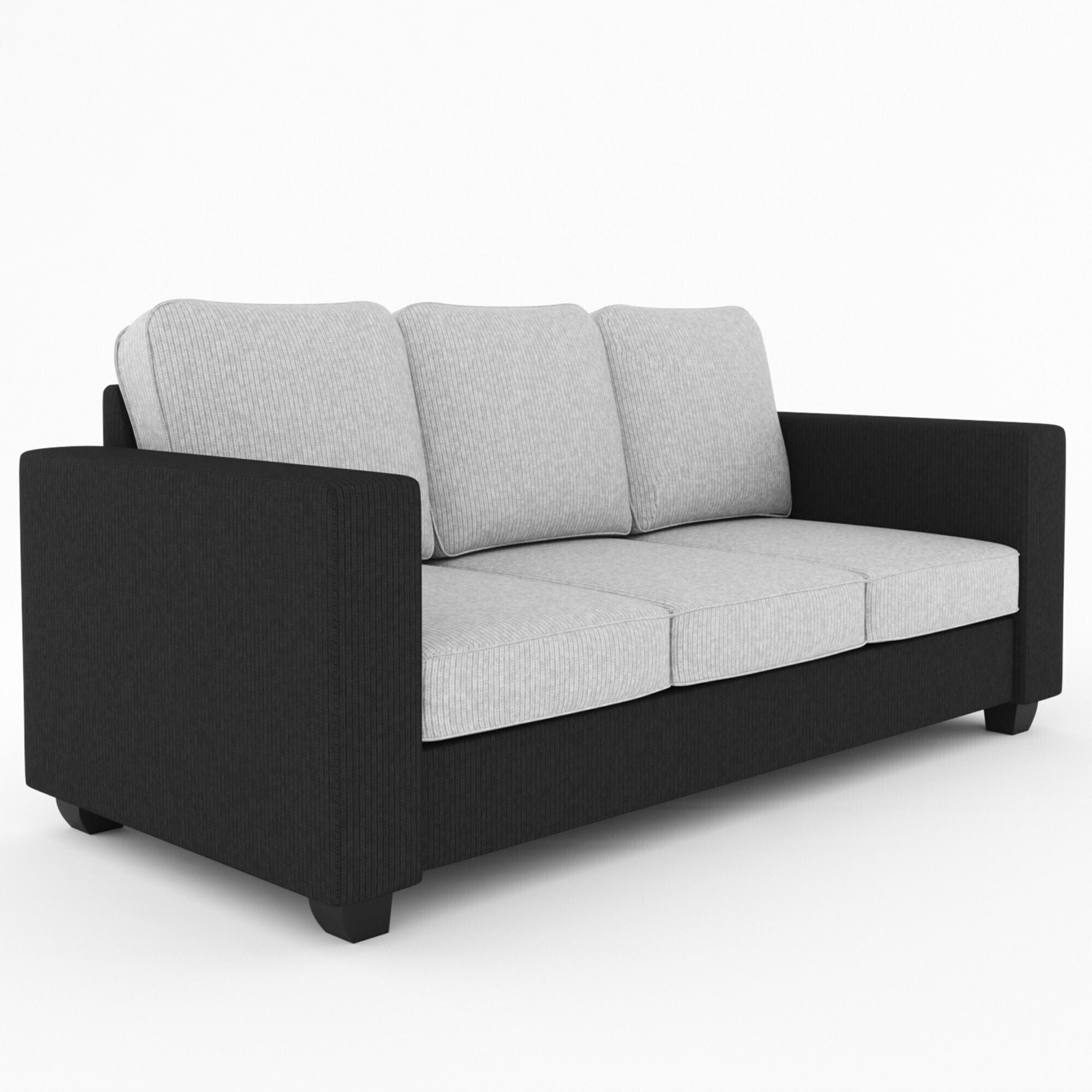 WESTIDO New Collection Fabric 3 Seater  Sofa (Finish Color - Black, DIY(Do-It-Yourself))