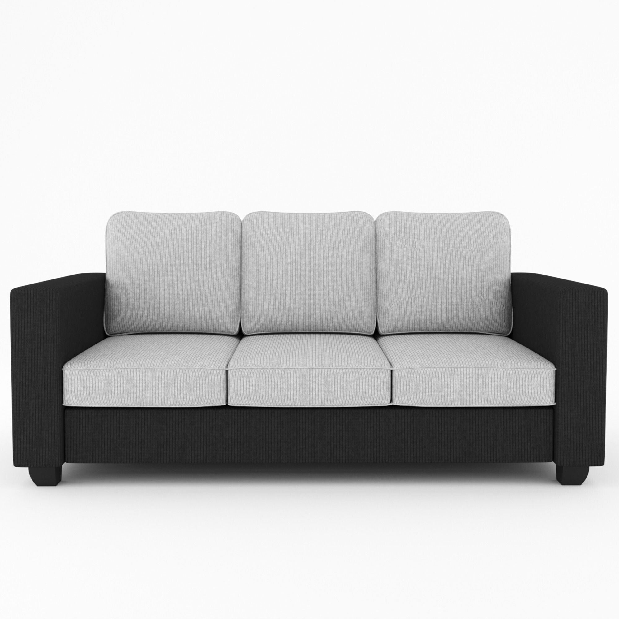 WESTIDO New Collection Fabric 3 Seater  Sofa (Finish Color - Black, DIY(Do-It-Yourself))