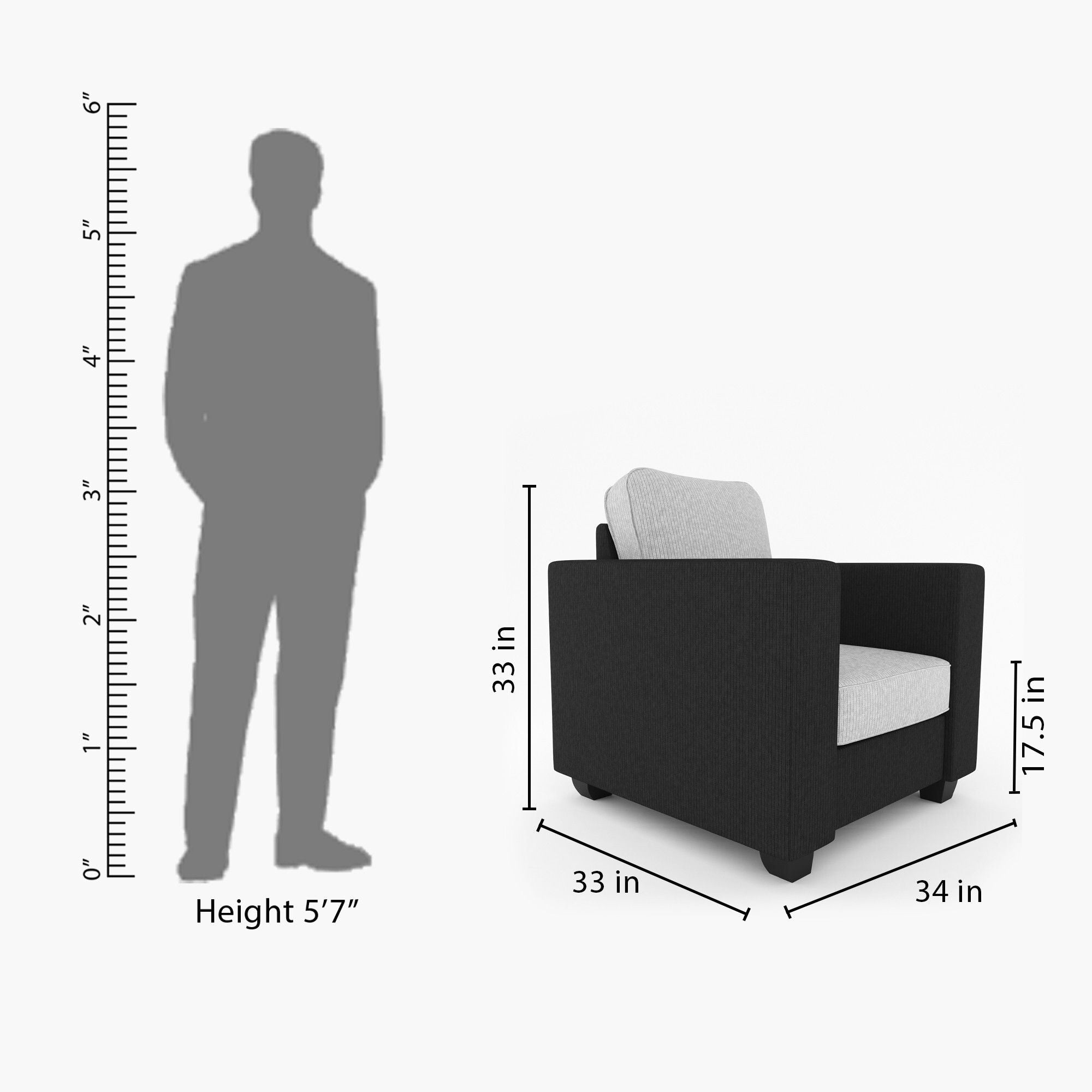 Westido 3 + 1 + 1 Sofa in Cream Brown Finish