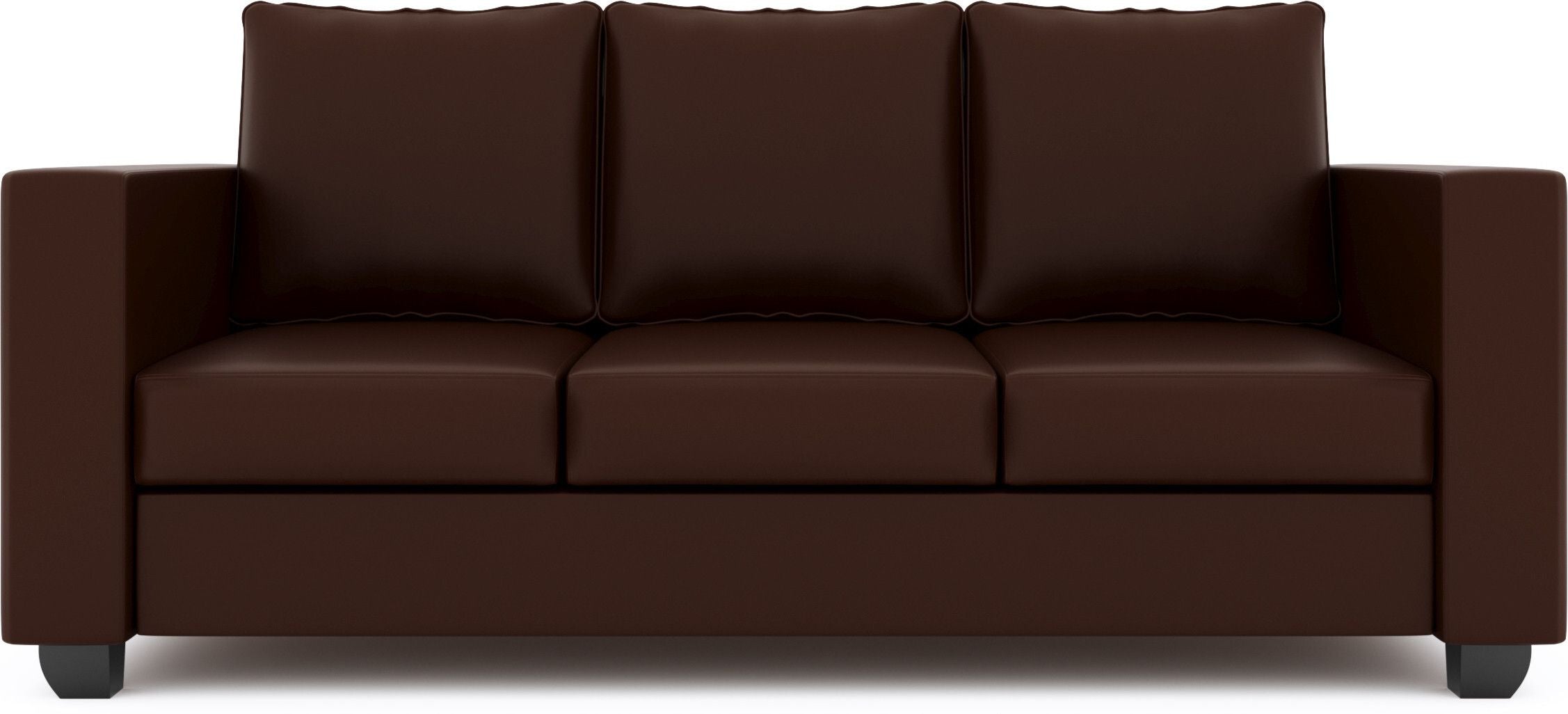 WESTIDO Orlando Leatherette 3 Seater  Sofa (Finish Color - Brown, DIY(Do-It-Yourself))