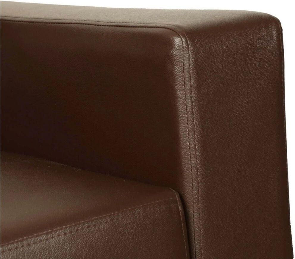 WESTIDO Orlando Leatherette 3 Seater  Sofa (Finish Color - Brown, DIY(Do-It-Yourself))