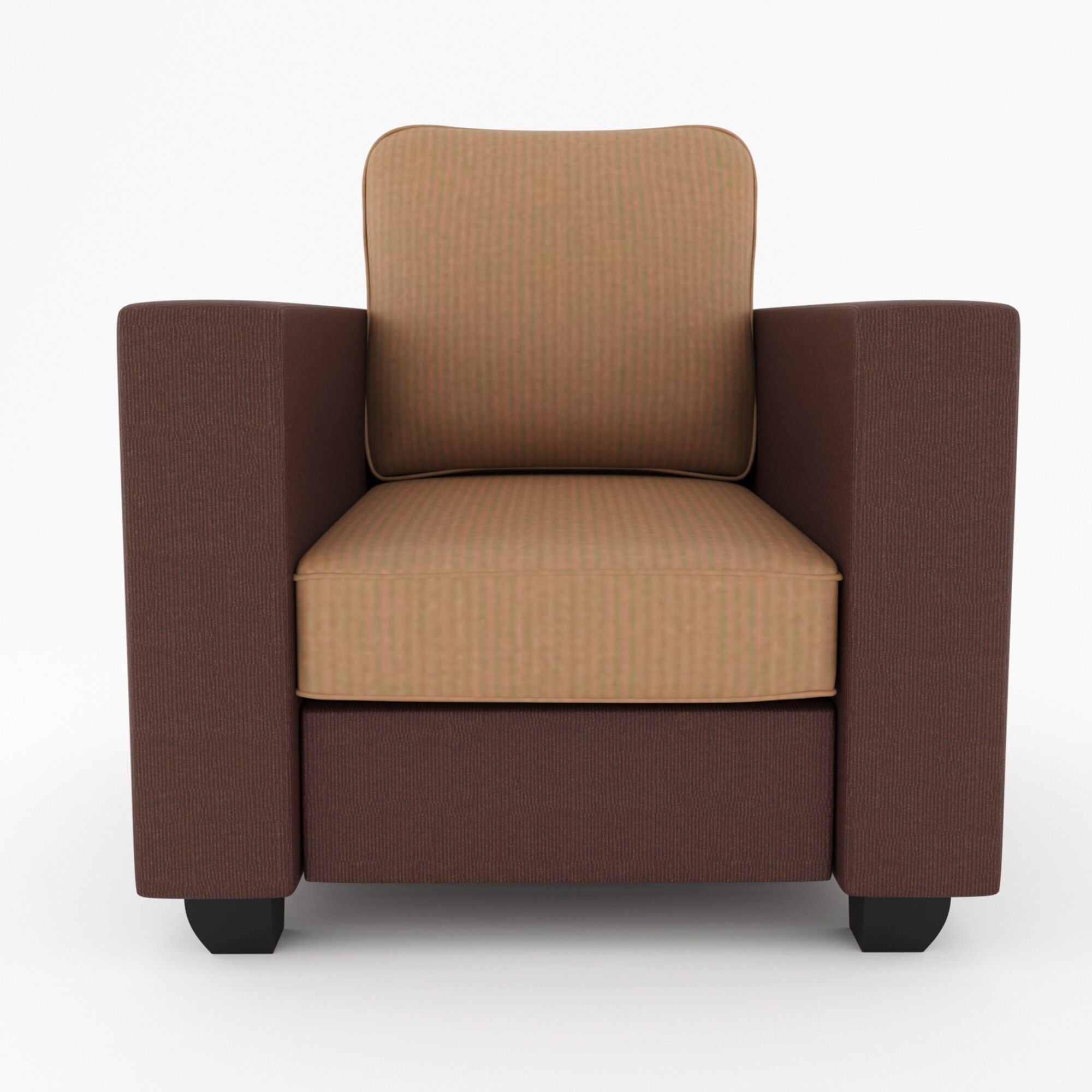 WESTIDO Emporio Fabric 1 Seater  Sofa (Finish Color - Brown, DIY(Do-It-Yourself))