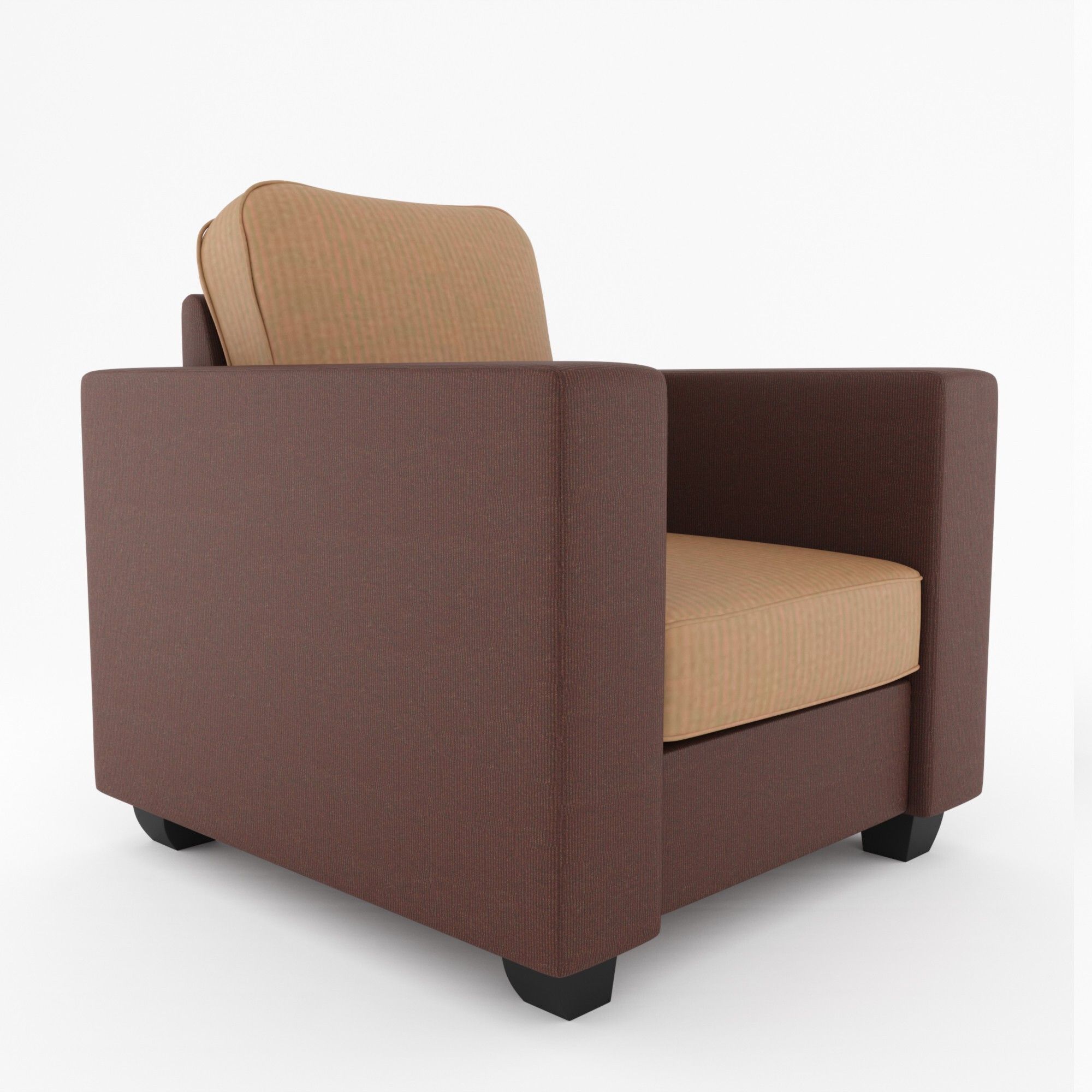 WESTIDO Emporio Fabric 1 Seater  Sofa (Finish Color - Brown, DIY(Do-It-Yourself))