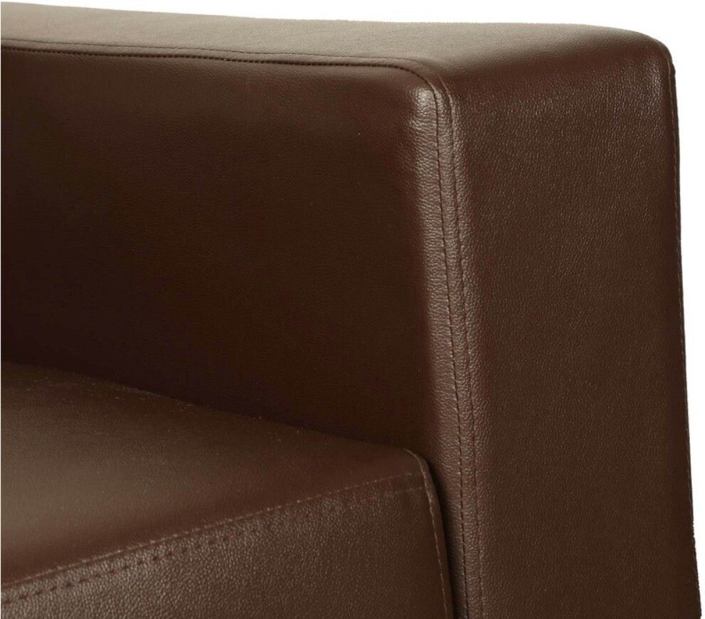 WESTIDO Synthol Leatherette 1 Seater  Sofa (Finish Color - Brown, DIY(Do-It-Yourself))