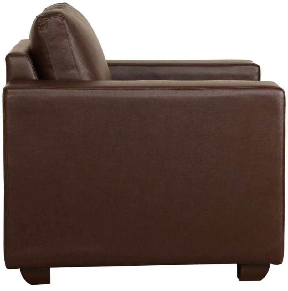 WESTIDO Synthol Leatherette 1 Seater  Sofa (Finish Color - Brown, DIY(Do-It-Yourself))