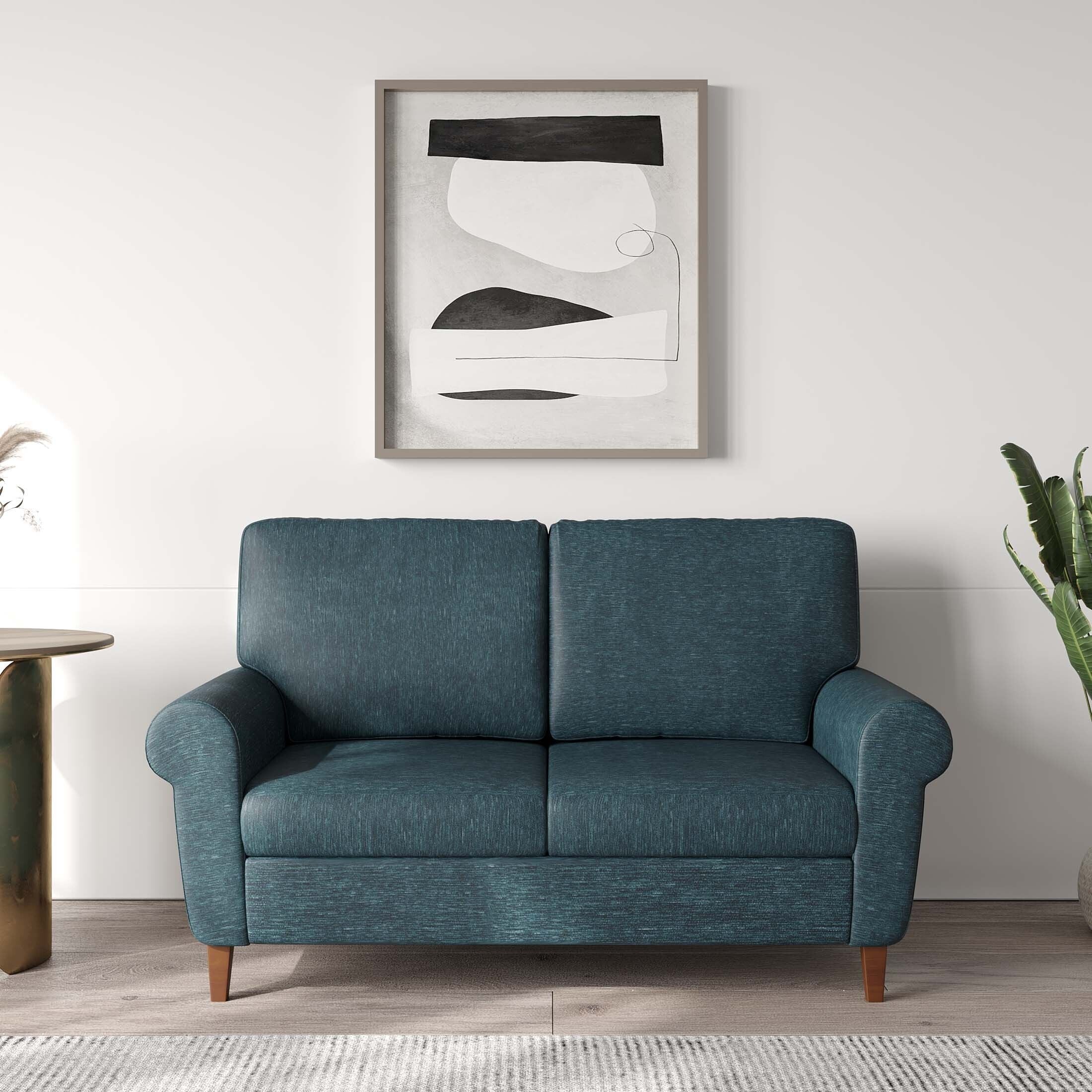 WESTIDO Alfemo Mobilya. Fabric 2 Seater  Sofa (Finish Color - BLUE, DIY(Do-It-Yourself))