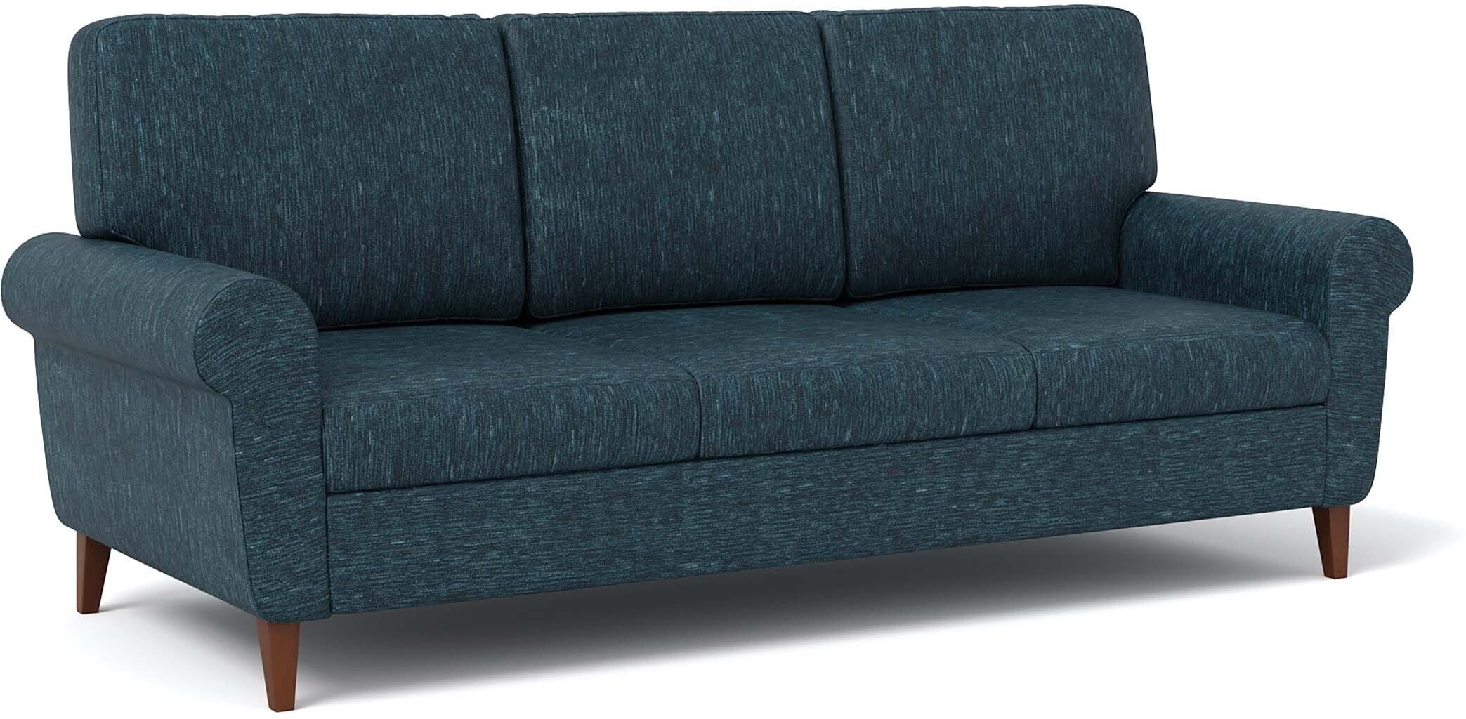 WESTIDO Fabric 3 Seater  Sofa (Finish Color - BLUE, DIY(Do-It-Yourself))