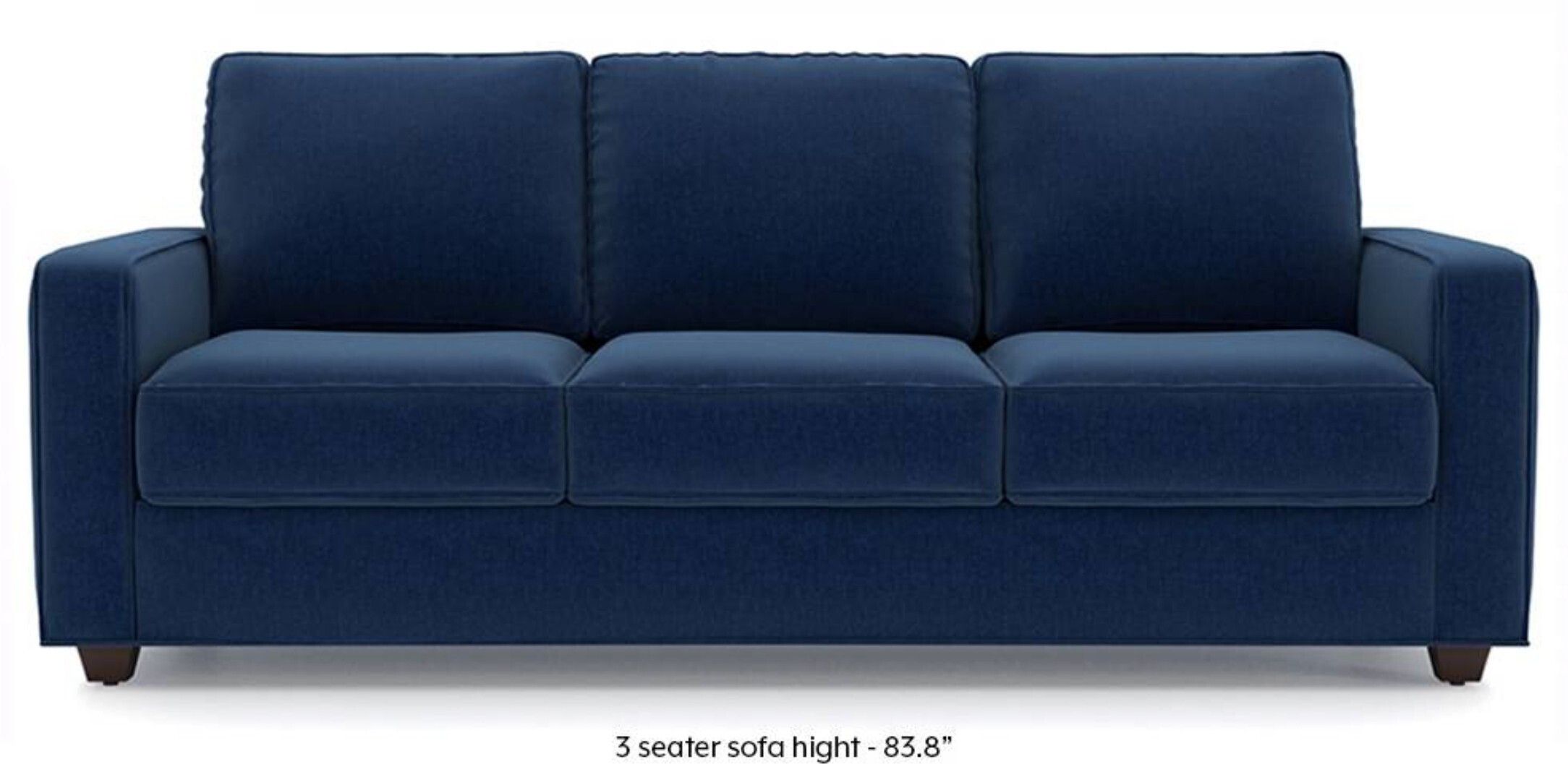 WESTIDO Laibah Fabric 3 Seater  Sofa (Finish Color - Blue, DIY(Do-It-Yourself))