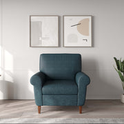 WESTIDO Alfemo Mobilya. Fabric 1 Seater  Sofa (Finish Color - BLUE, DIY(Do-It-Yourself))