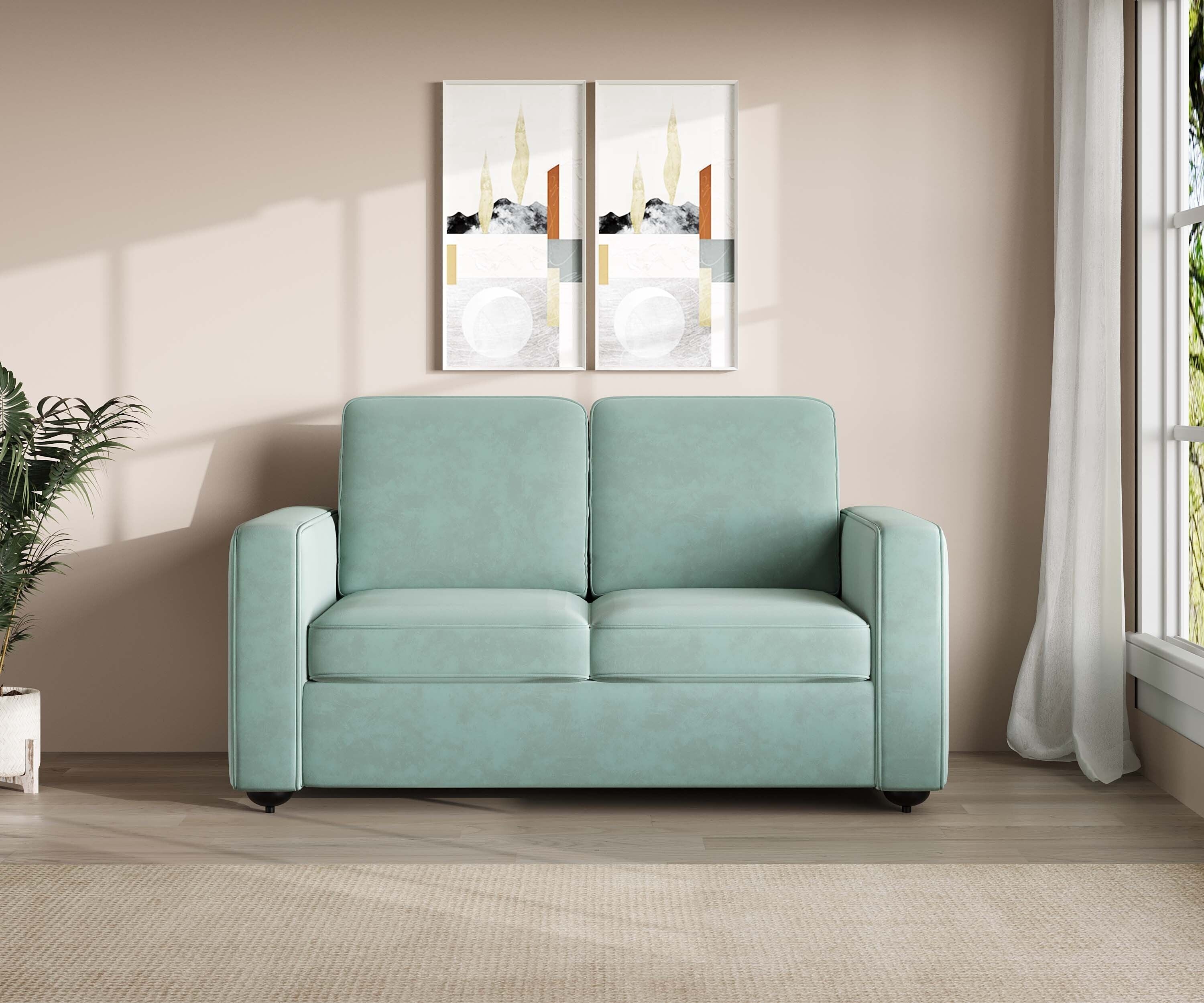 WESTIDO Emre Fabric 2 Seater  Sofa (Finish Color - GREEN, DIY(Do-It-Yourself))