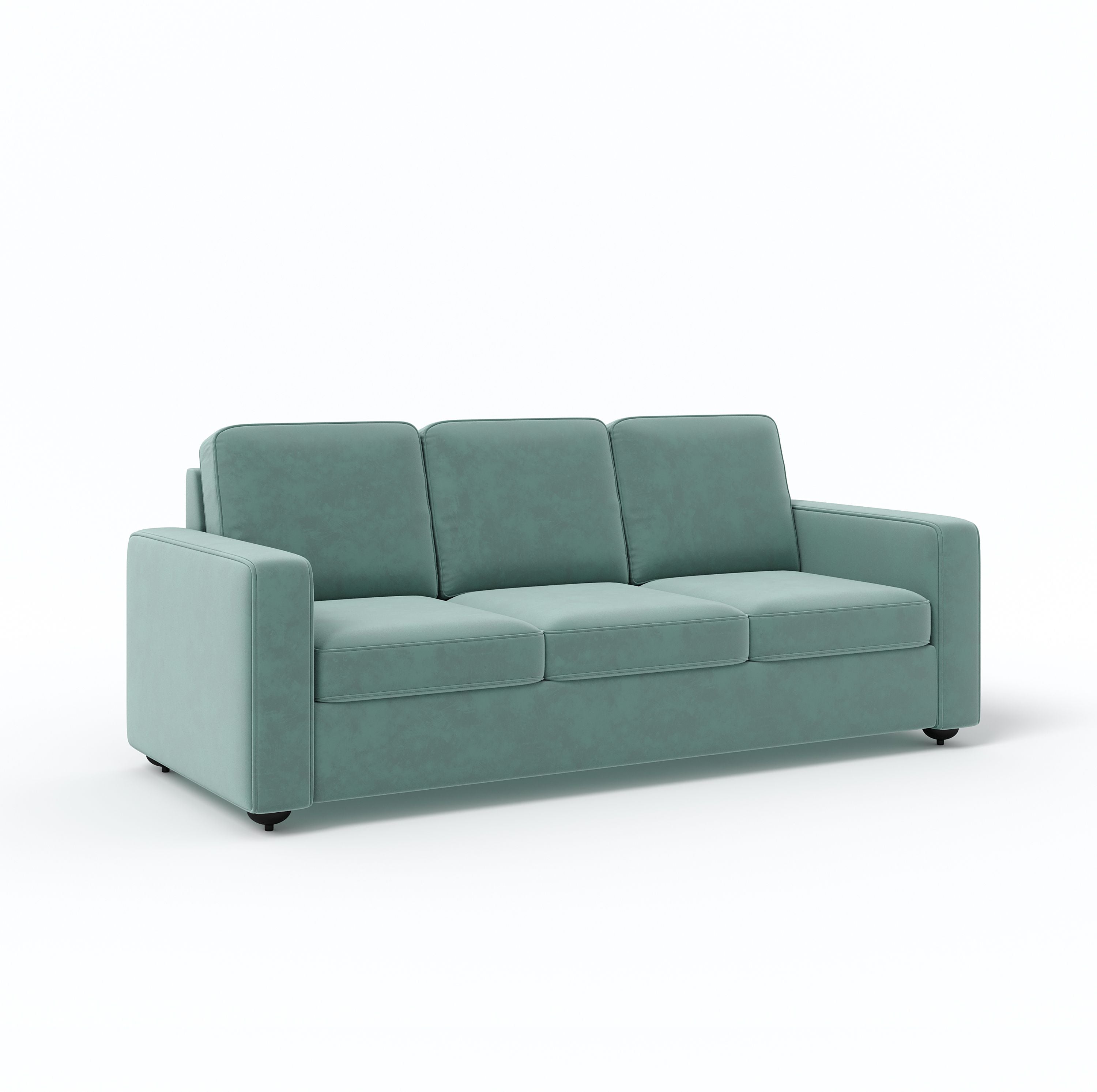 WESTIDO Emre Fabric 3 Seater  Sofa (Finish Color - GREEN, DIY(Do-It-Yourself))