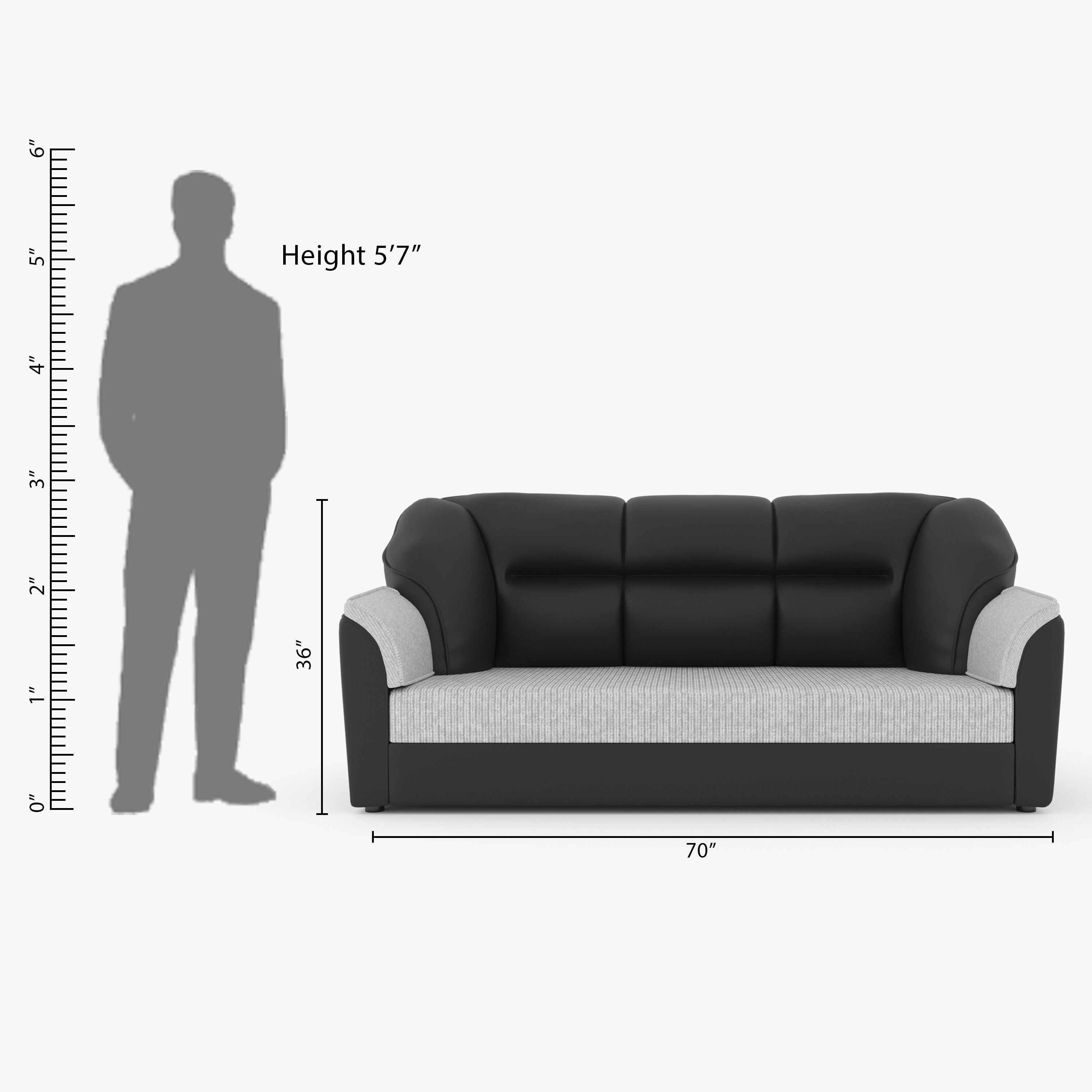 Westido Luxury 3 + 1 + 1 Sofa in Cream Brown Shade